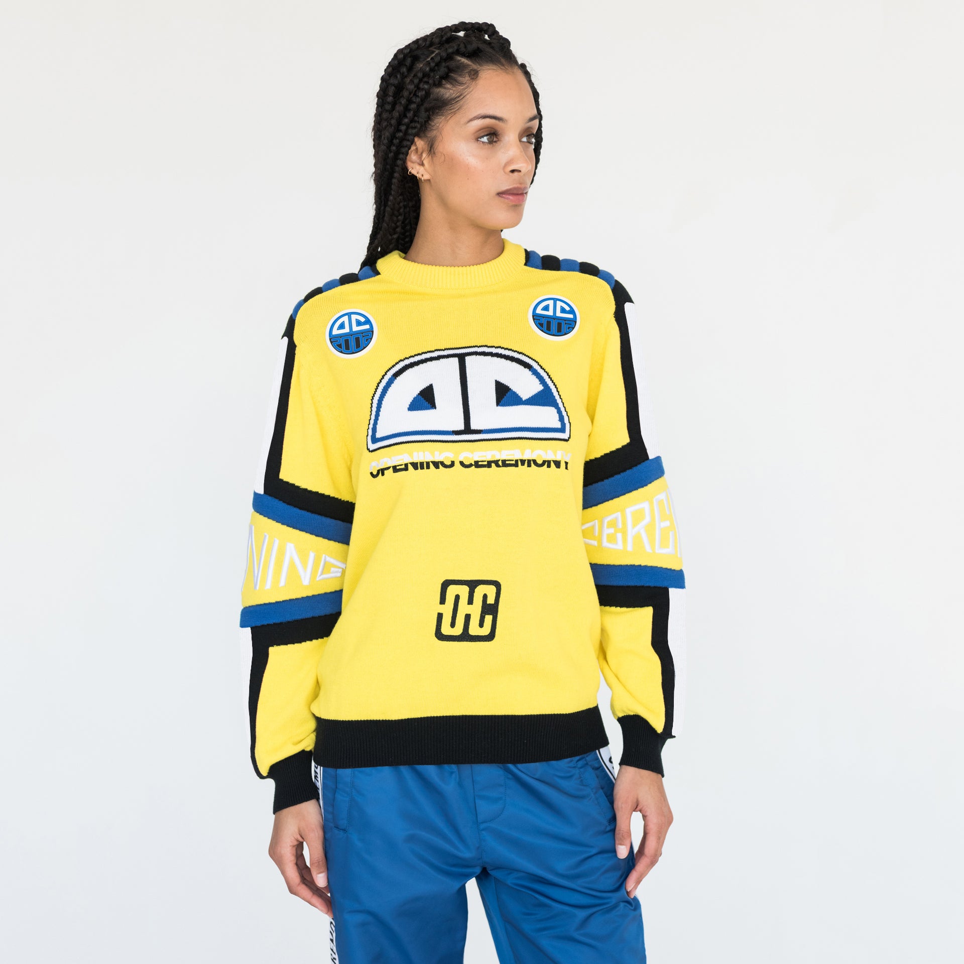 Opening Ceremony Moto Crewneck - Yellow