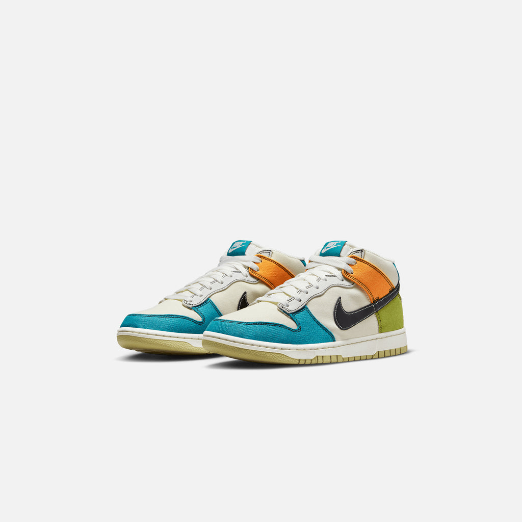 Nike Dunk Mid - Pale / Black / Mineral Teal / Moss –