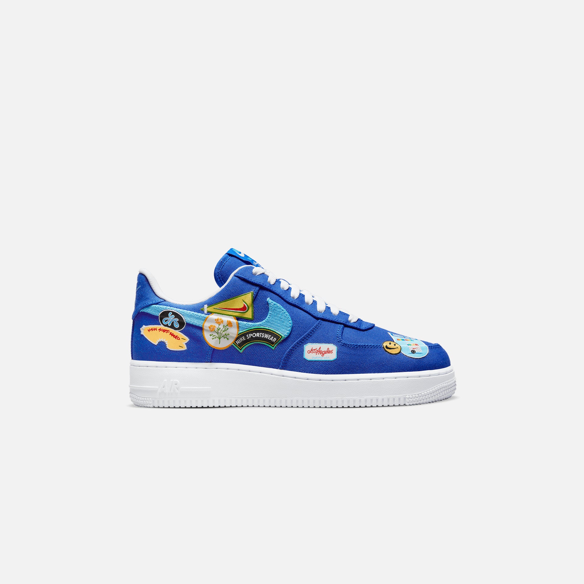 Nike Air Force 1 ’07 PRM LA "What The Patches" - Racer Blue / University Blue / White