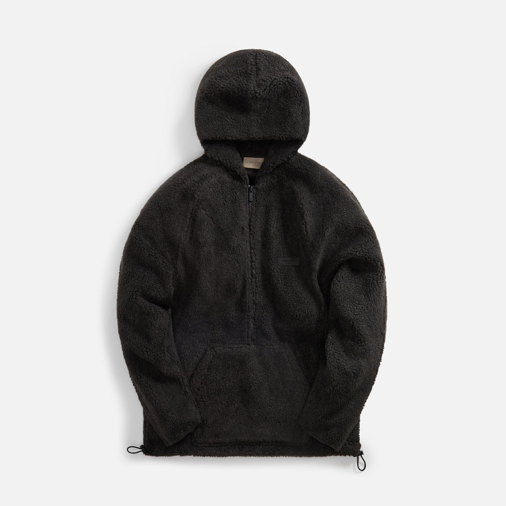 Size S - Essentials hot Fear Of God Iron Sherpa Fleece Half-Zip Hoodie