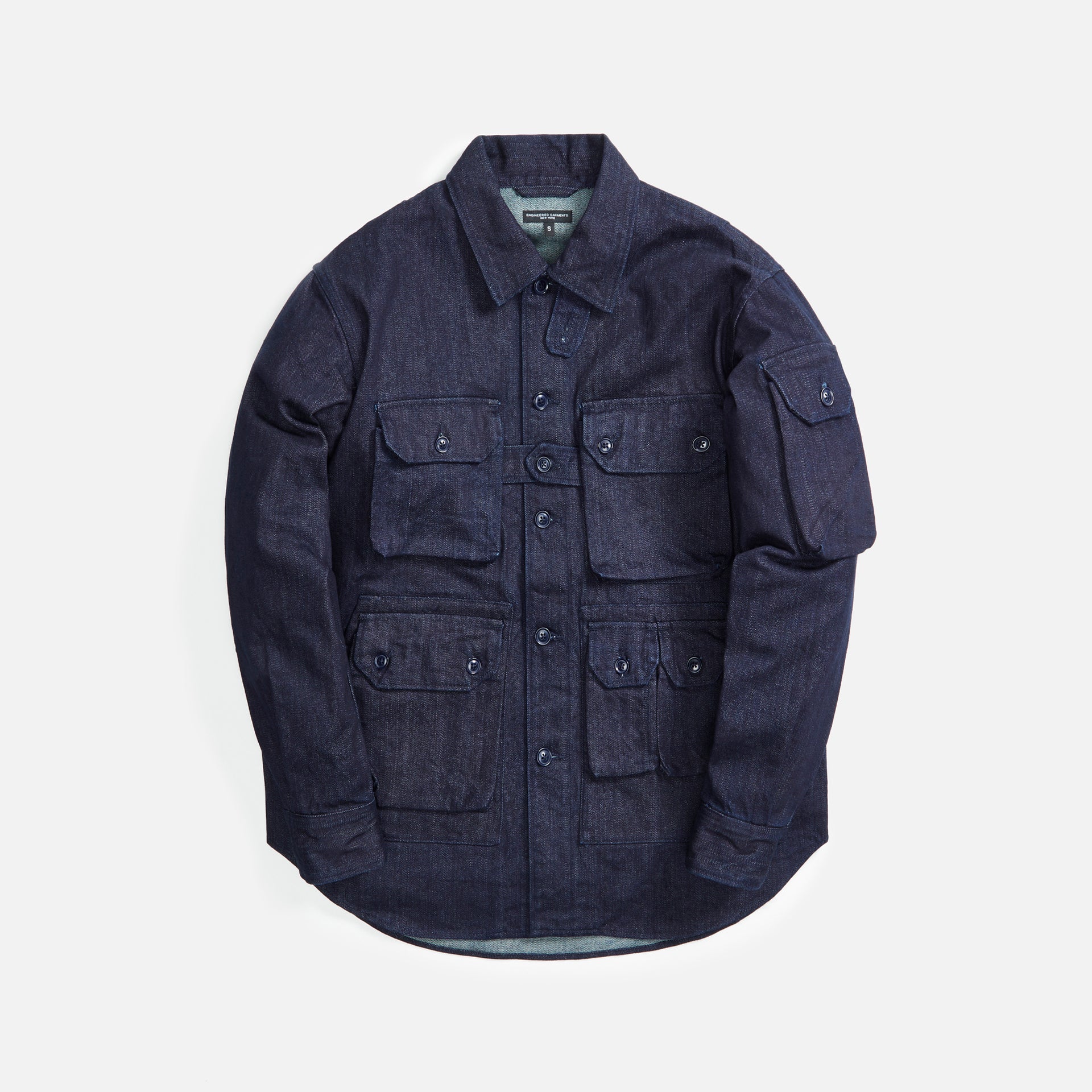 Engineered Garments 10oz Broken Denim Explorer Shirt Jacket - Indigo