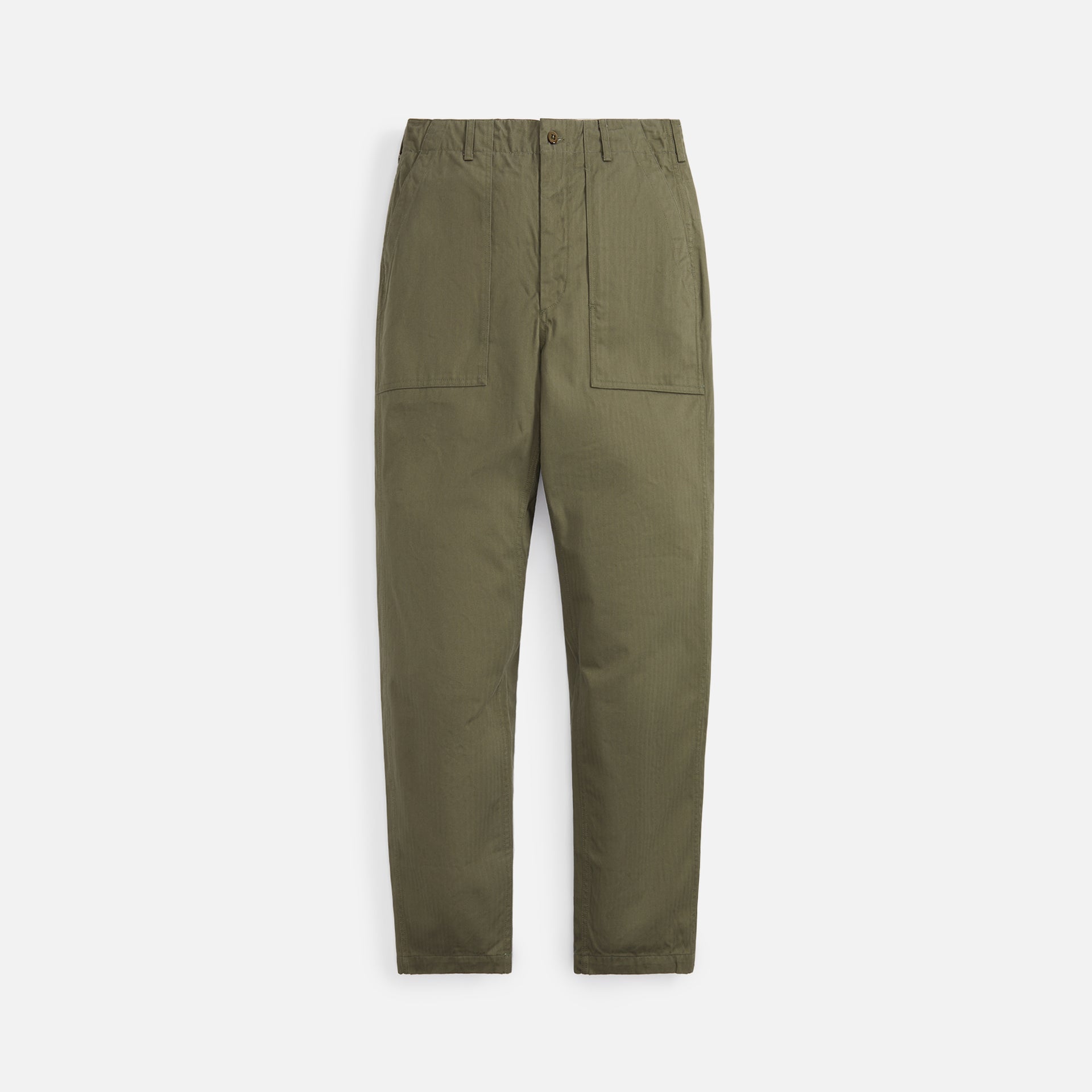 Engineered Garments Fatigue Cotton Herringbone Twill Pant - Olive
