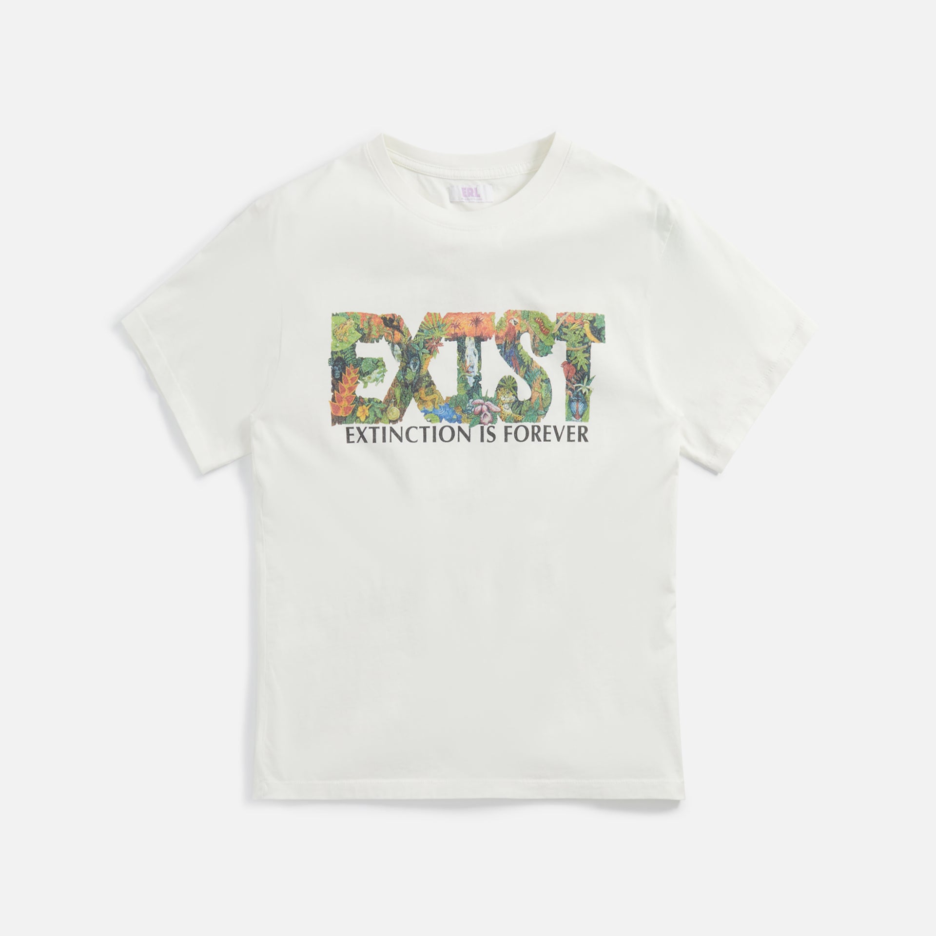 ERL Unisex Exist Print Jersey Tee - White