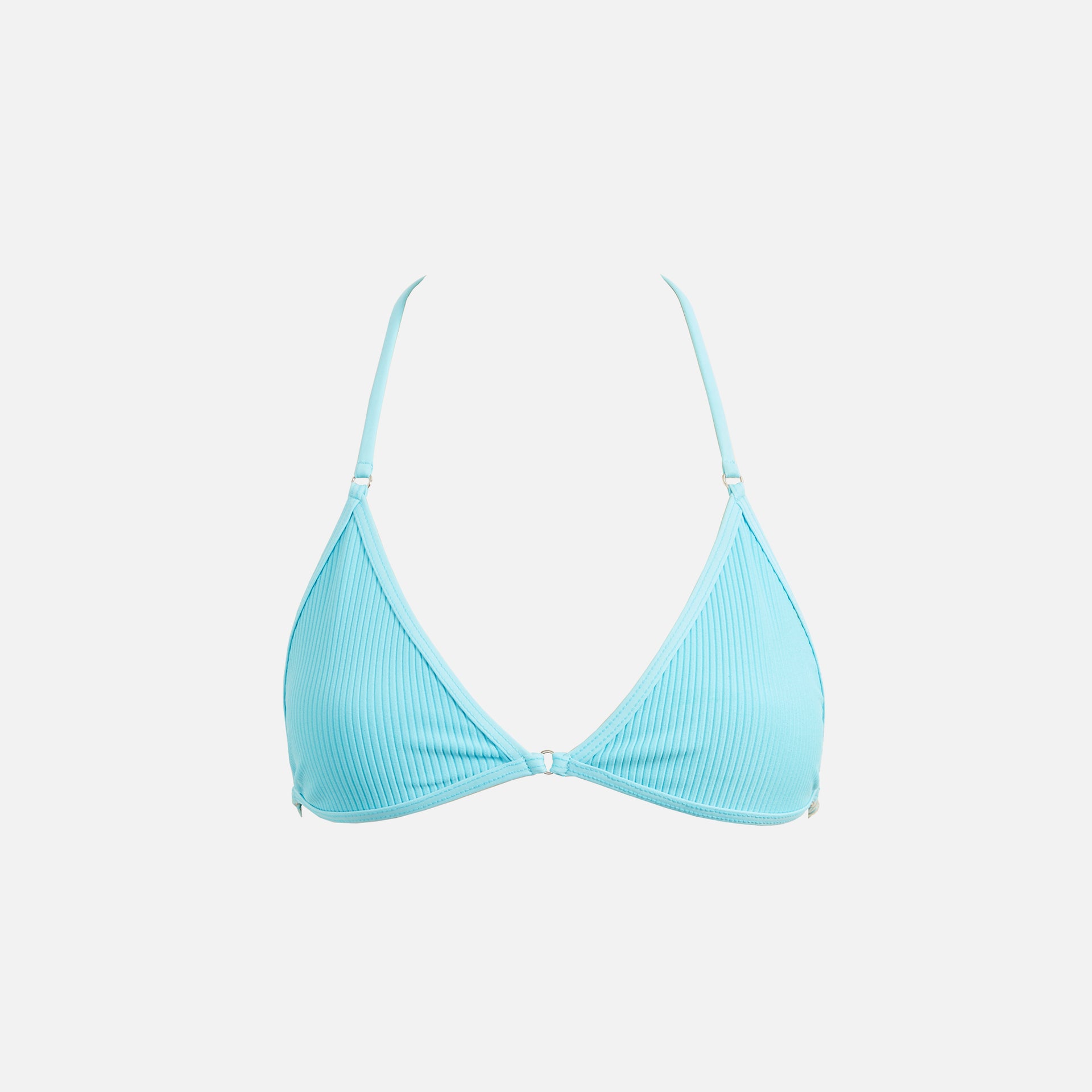 Frankies Bikinis Ivy Rib Bikini Top - Aquamarine