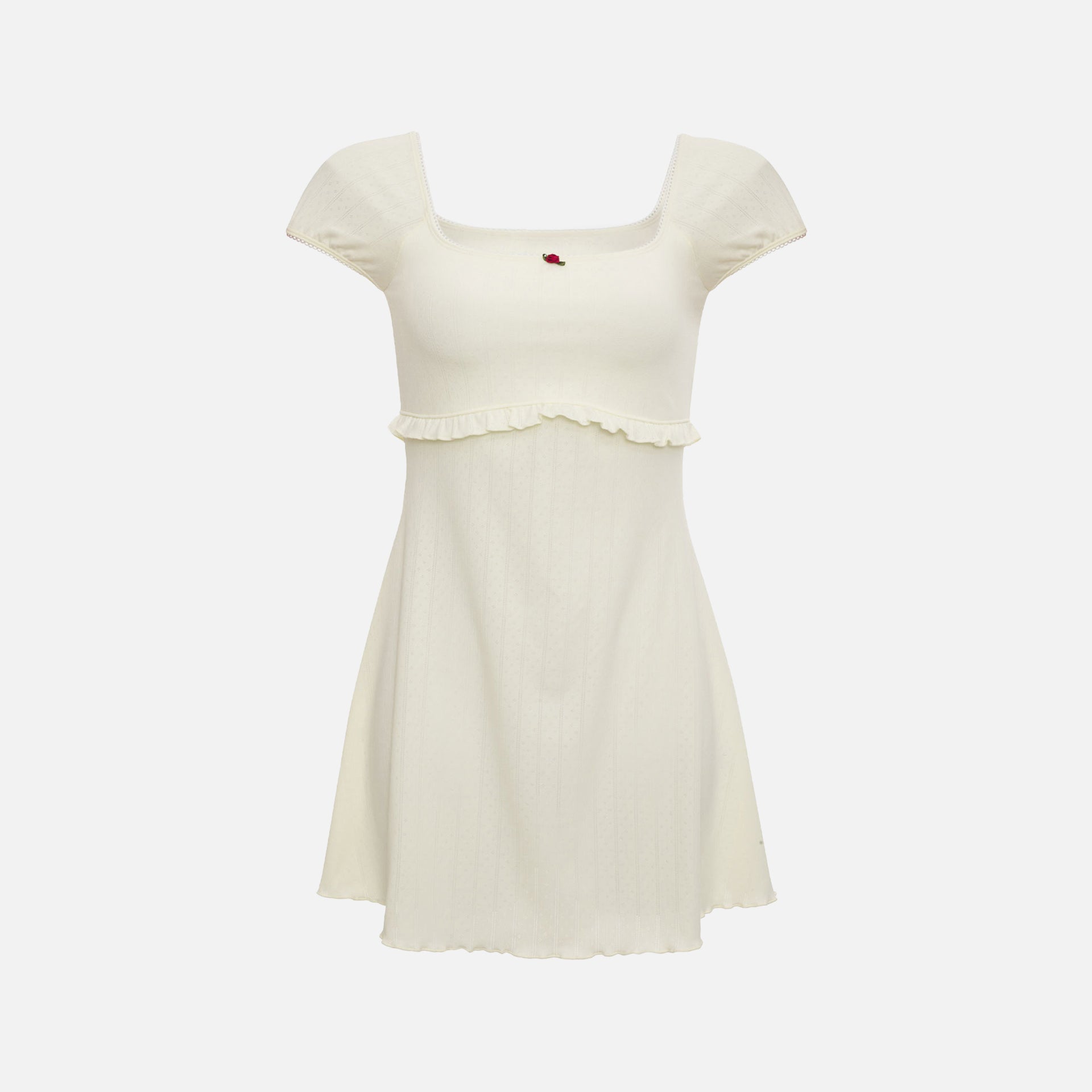 Frankies Bikinis x Sydney Sweeney Rue Pointelle Dress - Vanilla