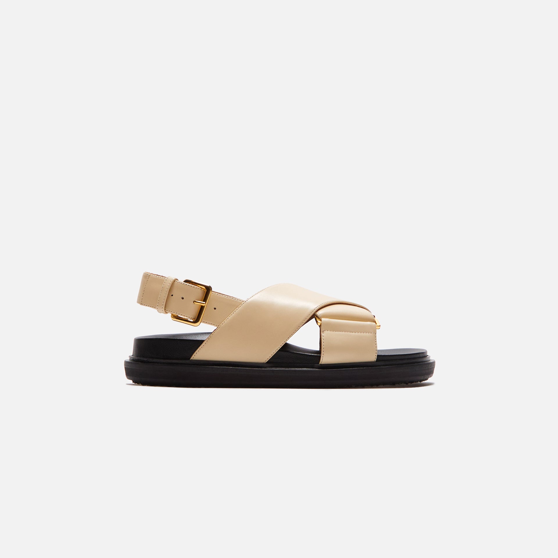 Marni FB Crisscross Sandal Smooth Calf Leather - Silk White