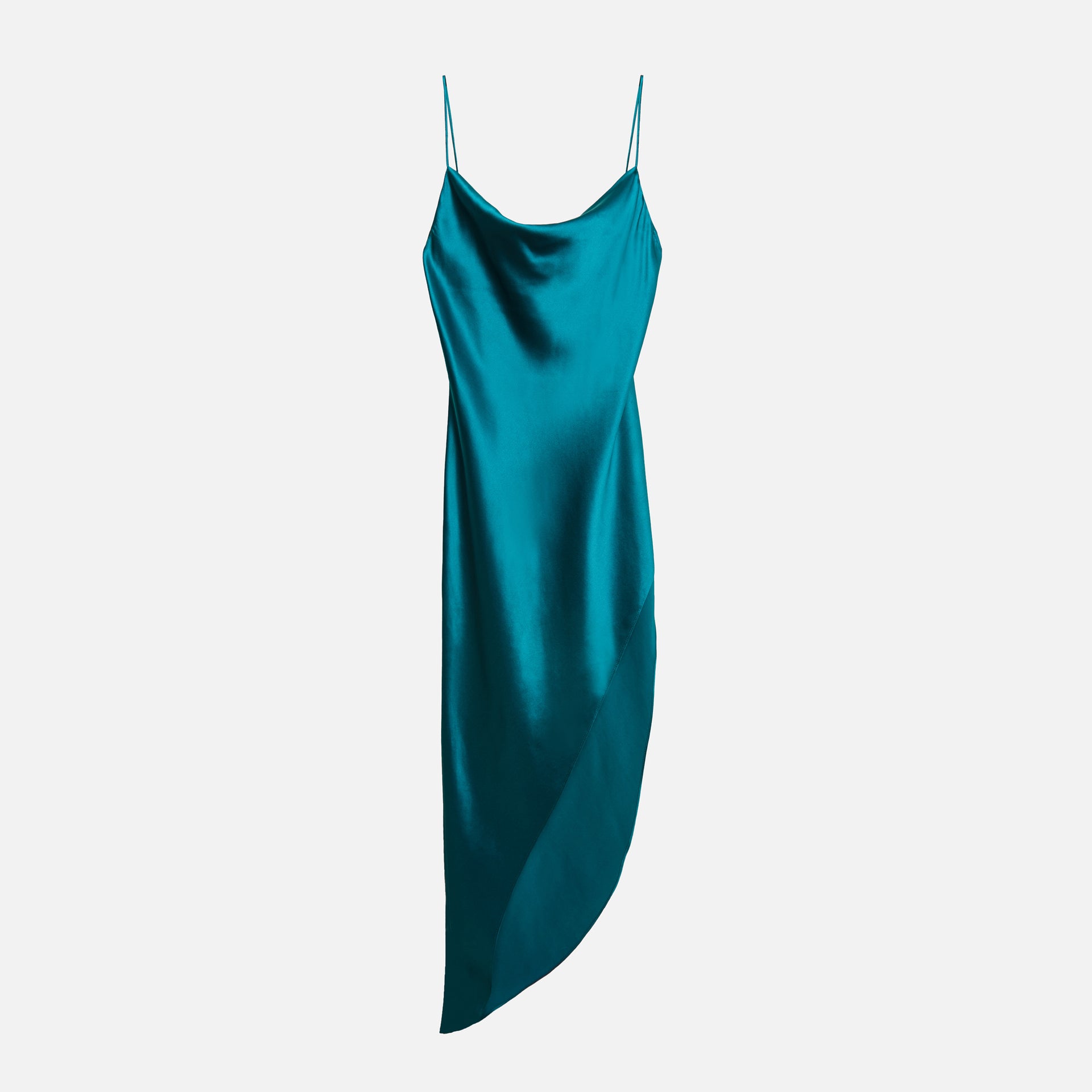 Fleur du Mal High Slit Cowl Slip - Aquamarine