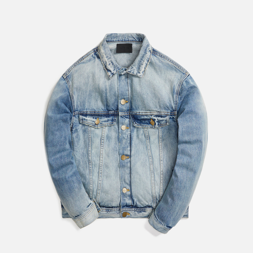 Fear of God Denim Trucker Jacket 5 Year Wash - Blue