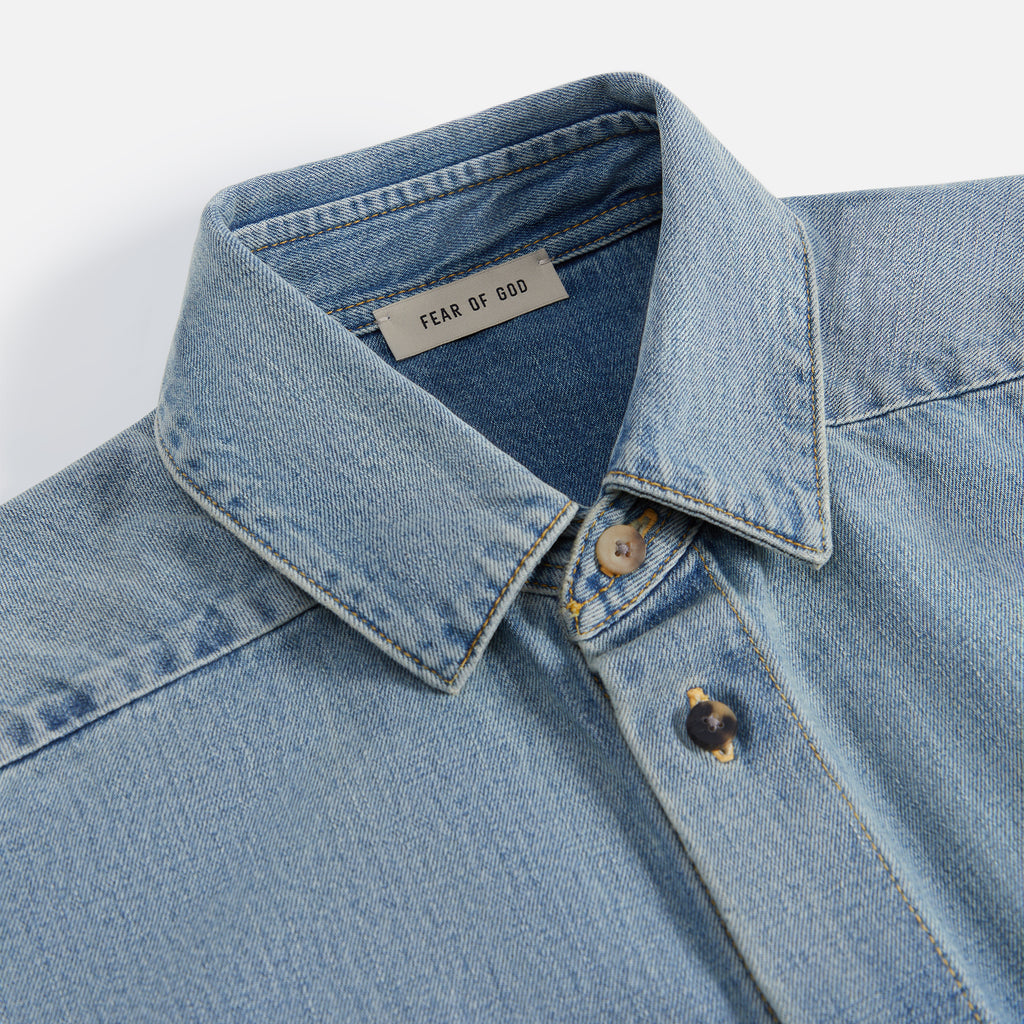 Fear of God Eternal Denim Shirt 5 Year - Indigo – Kith