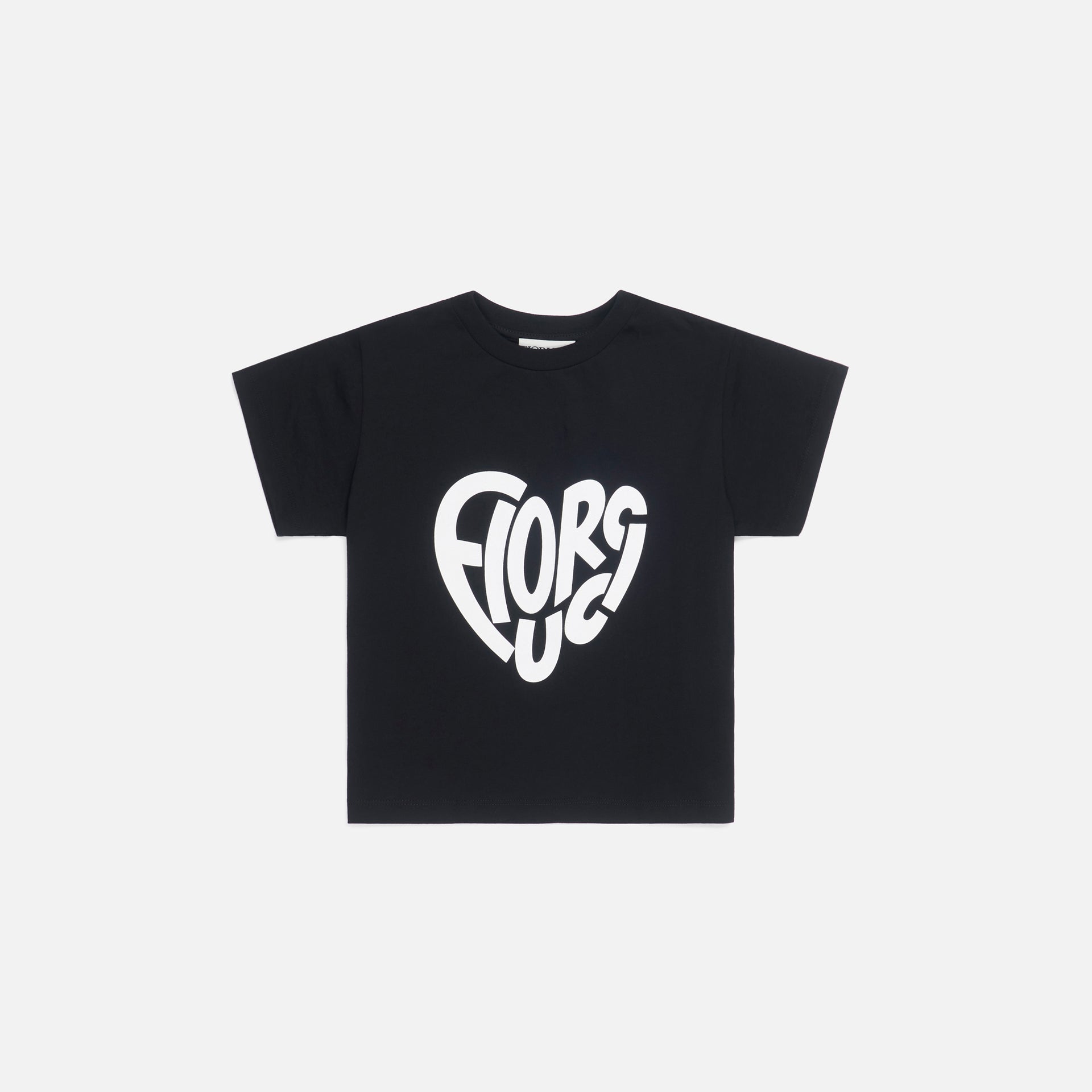 Fiorucci Heart Logo Crop Tee - Black