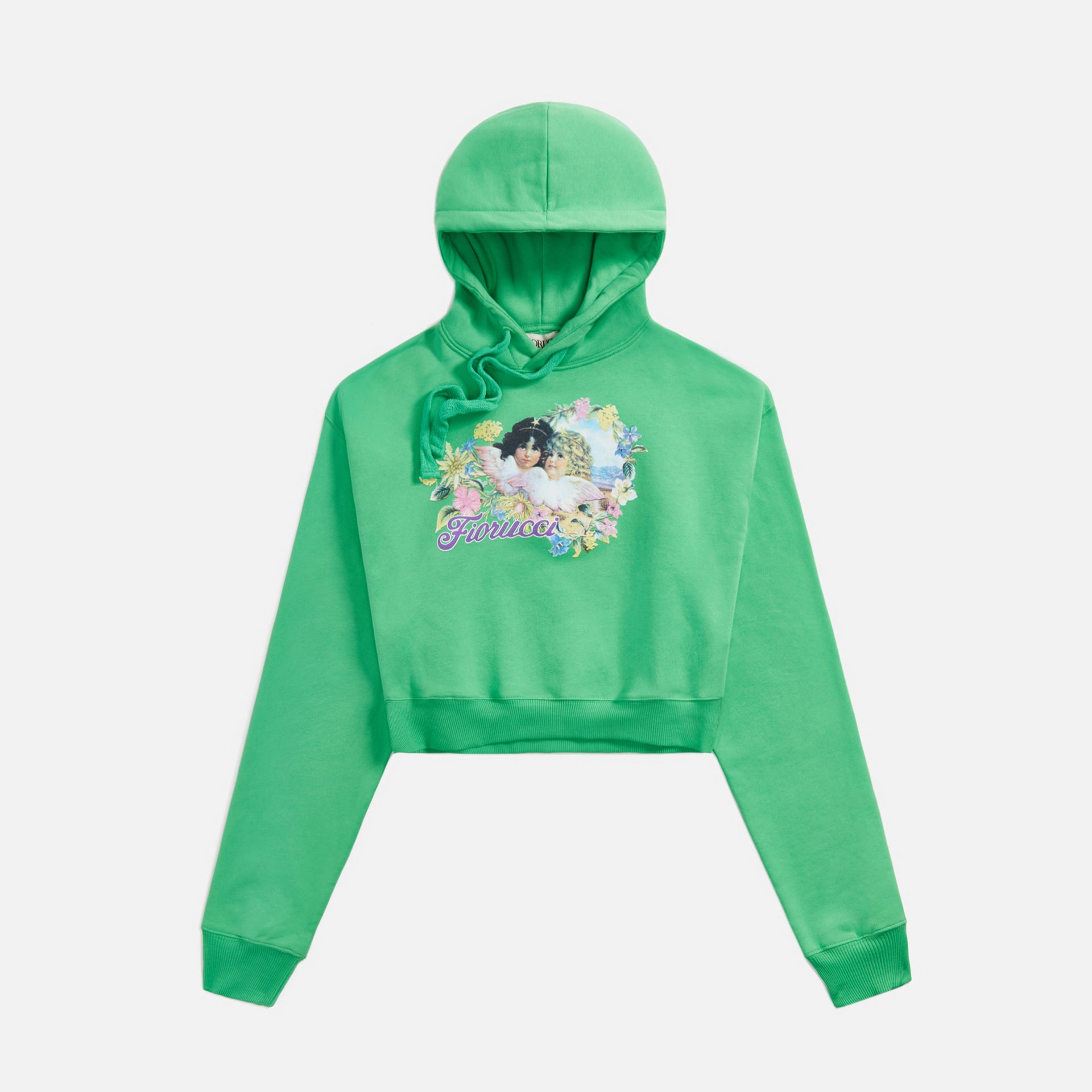 Fiorucci Alpine Angels Crop Hoodie - Green