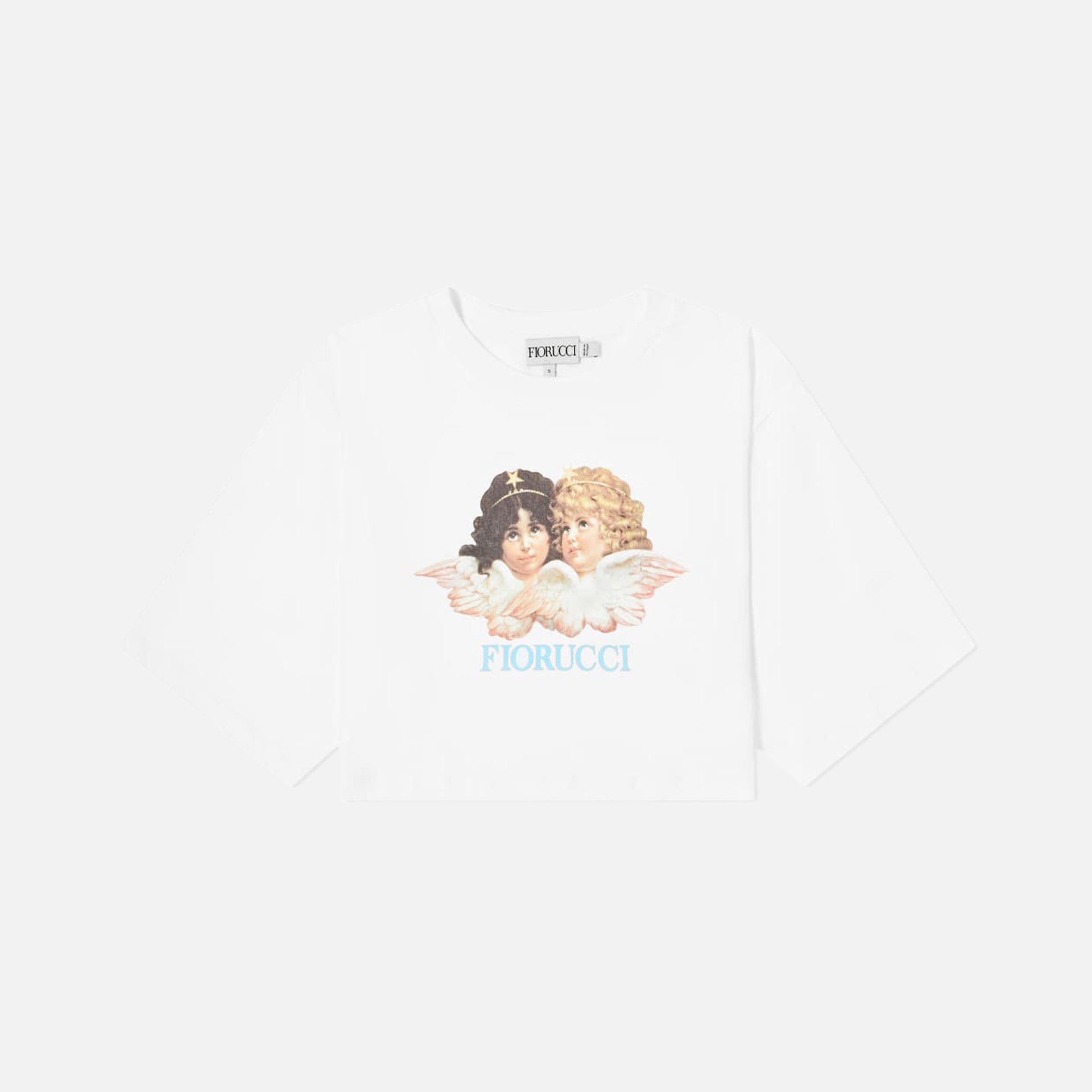 Fiorucci Vintage Angels Cropped Tee - White