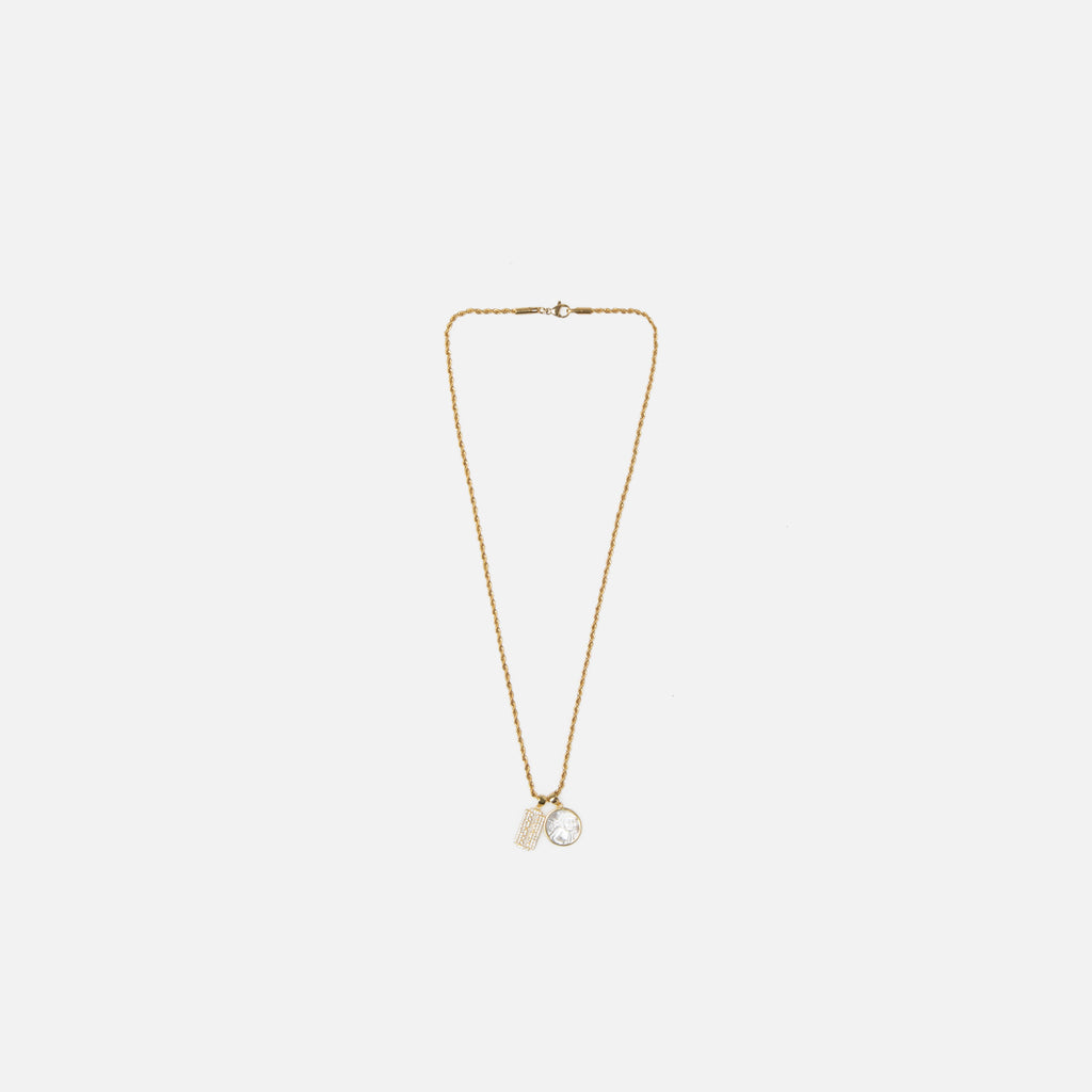 YSL Monogram Razor Blade Necklace