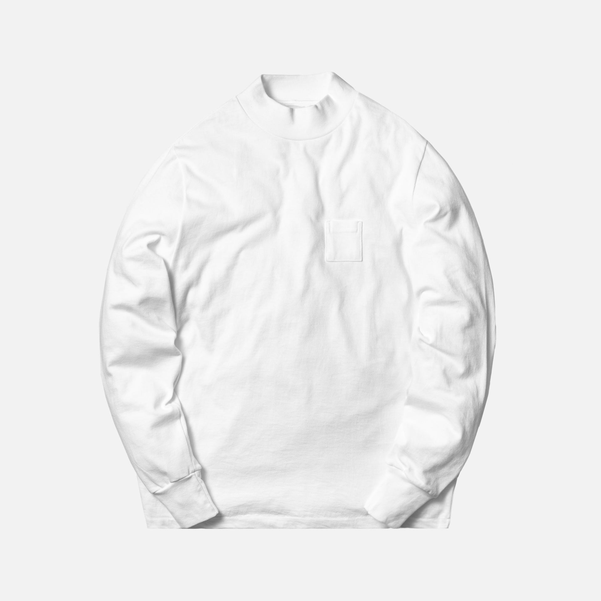 Aimé Leon Dore L/S Mockneck w/ Dimebag Pocket - White