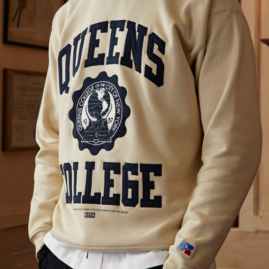 Kith  Russell Athletic for CUNY Queens College Crewneck Waffle