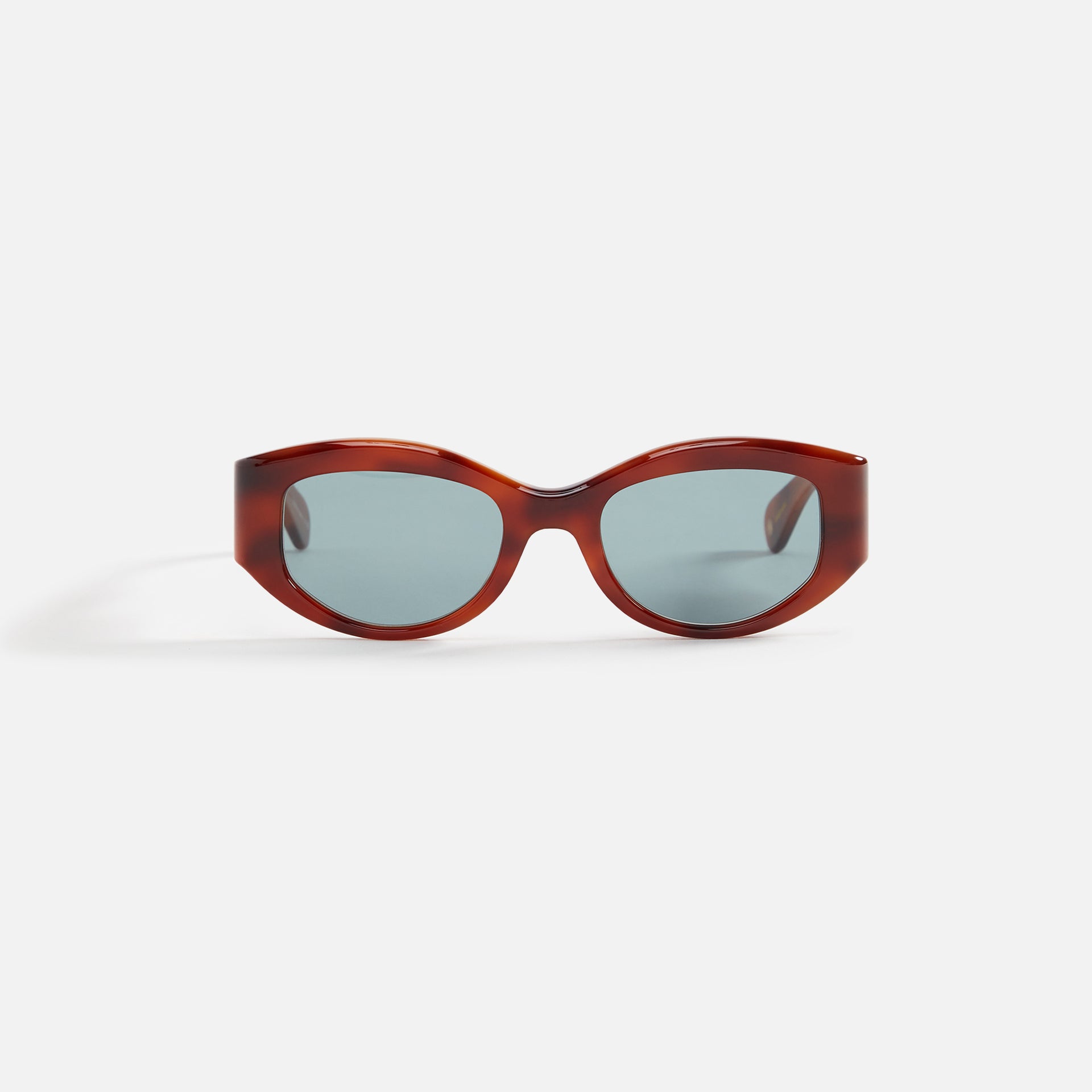 Garrett Leight Retro Biggie Sunglasses - Vintage Burnt Tortoise / Veridian