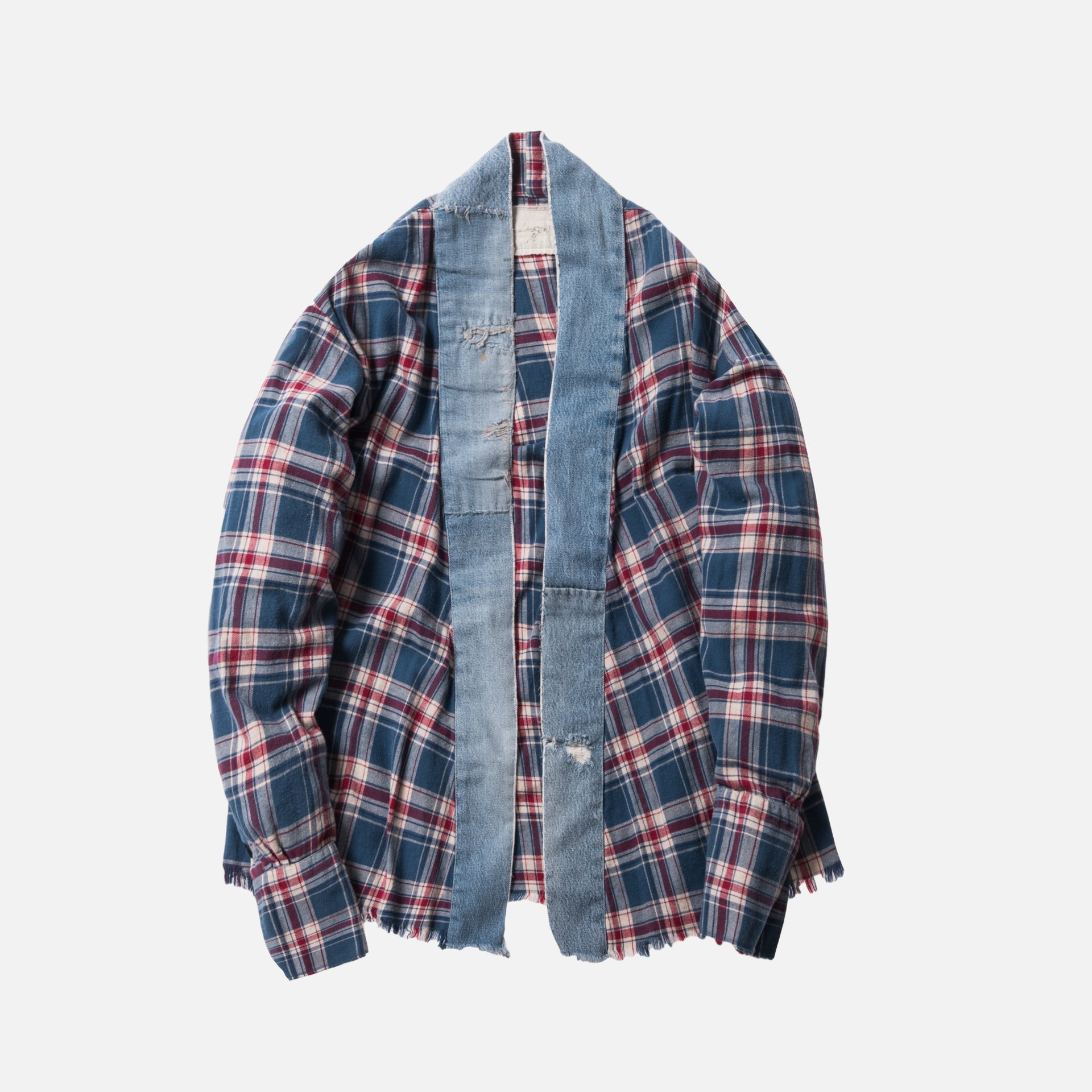 Greg Lauren Everest Vintage Denim GL1 Studio Shirt - Red / Blue