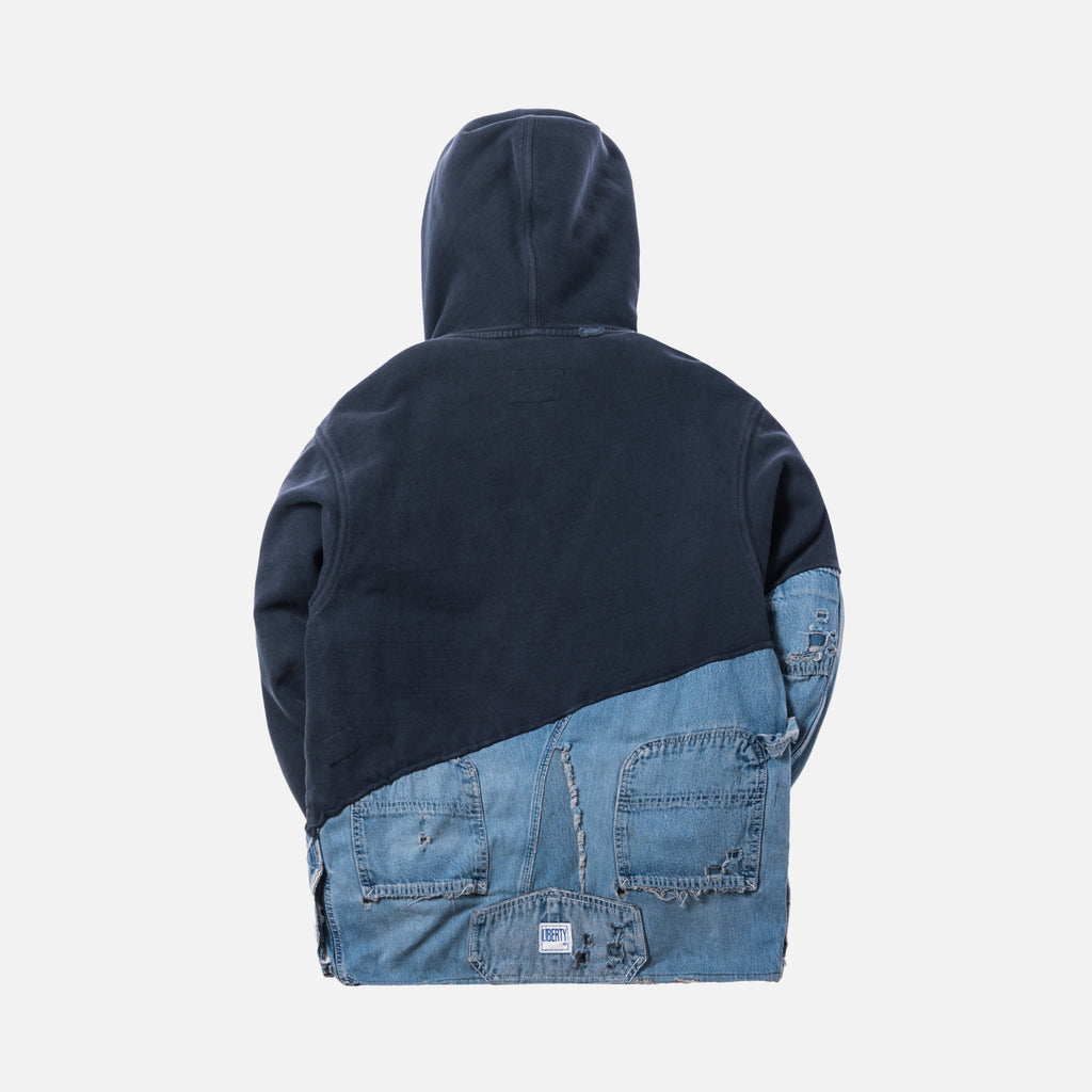 Kith x Greg Lauren 50/50 Double Pocket Hoodie - Navy