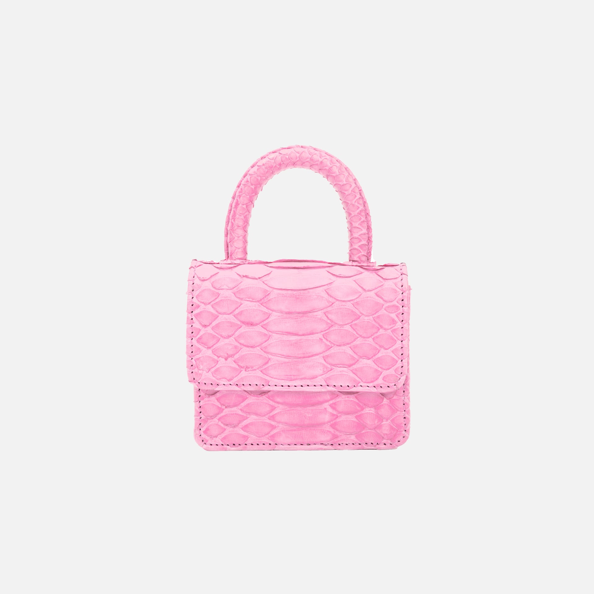 Gelareh Mizrahi Mico Mini Python Top Handle Bag Baby - Pink