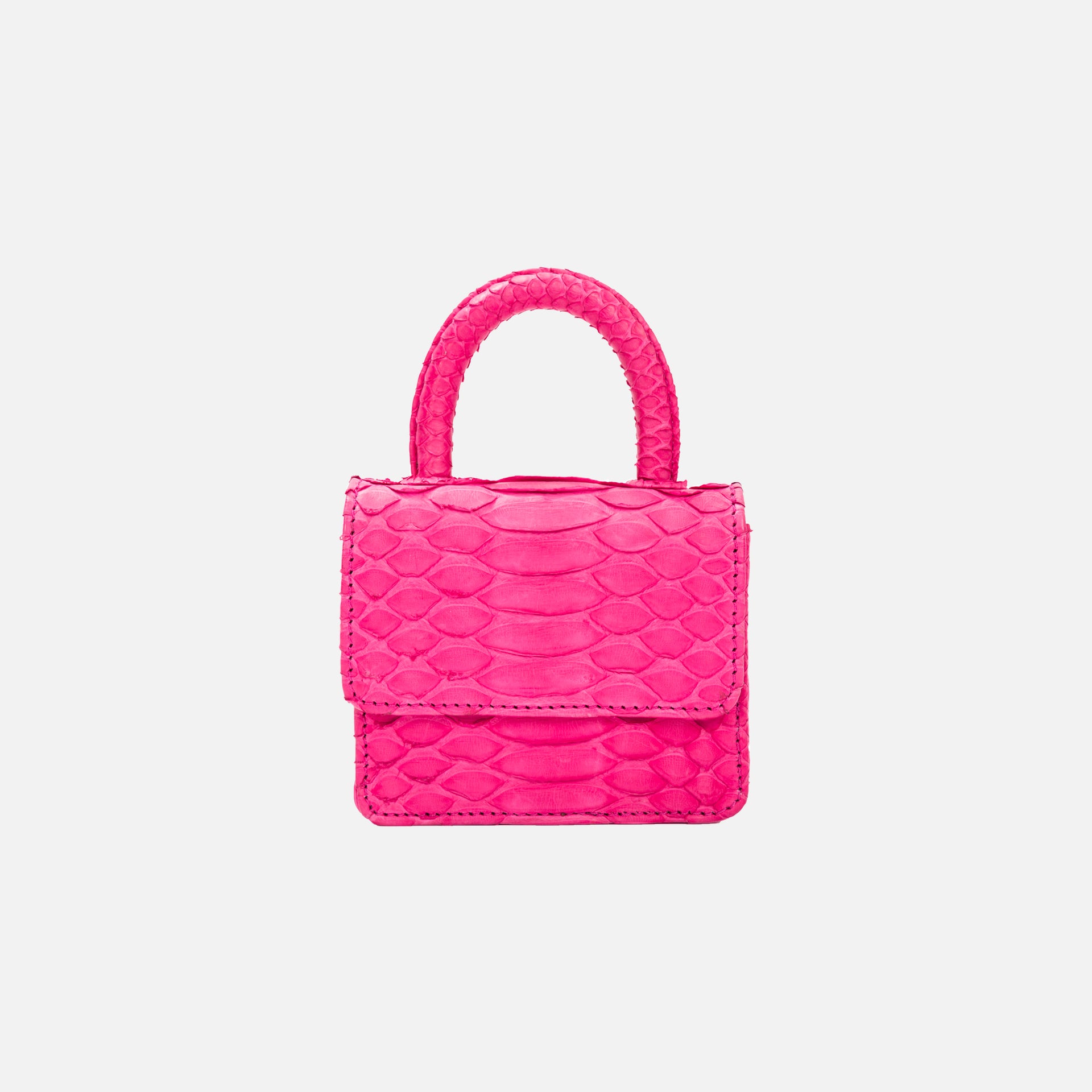 Gelareh Mizrahi Mico Mini Python Top Handle Bag - Hot Pink