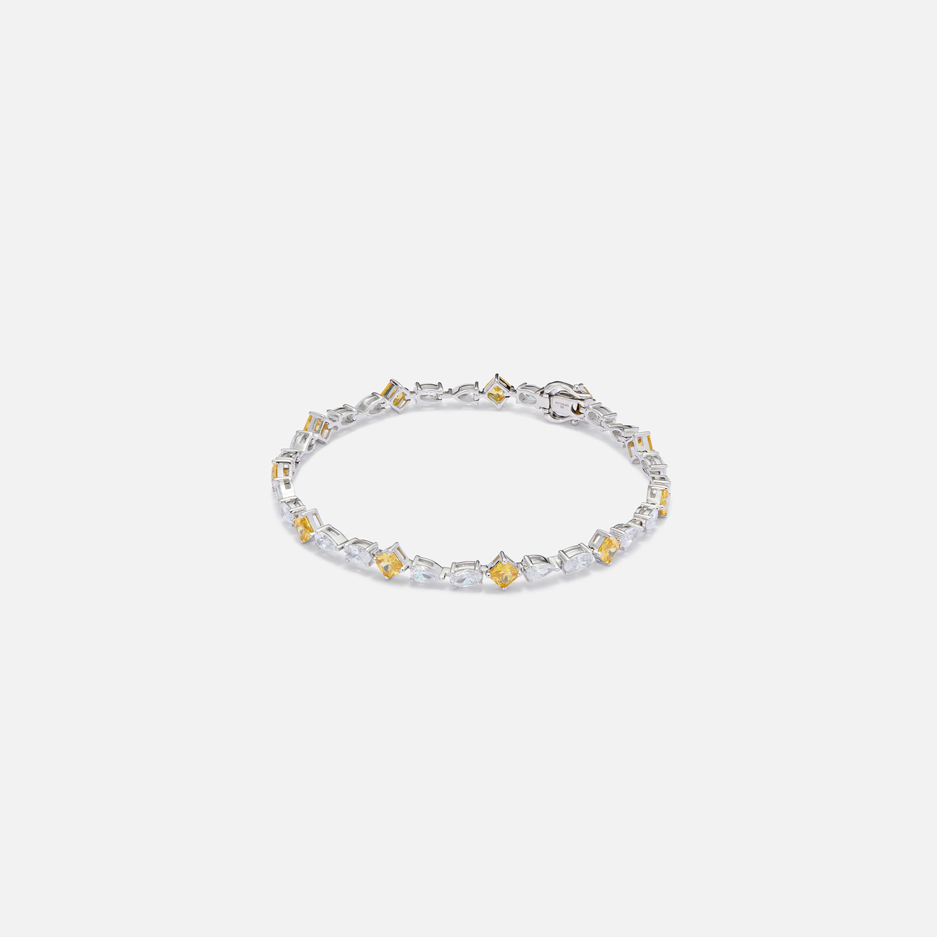 Hatton Labs Multi Cut Tennis Bracelet Yellow 7" - Yellow