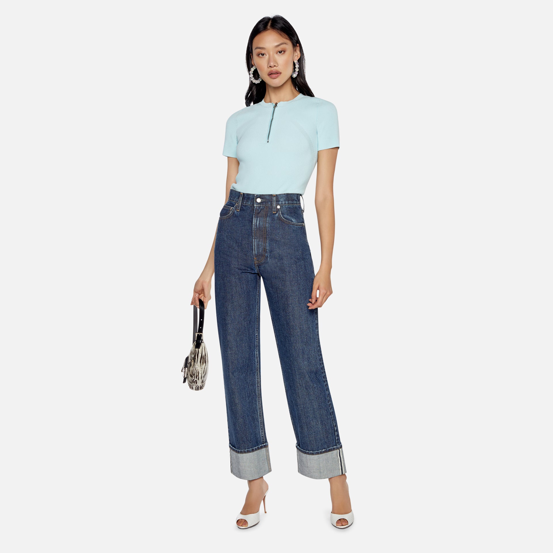 Helmut Lang Fem Hi Straight - Dark Stone Wash