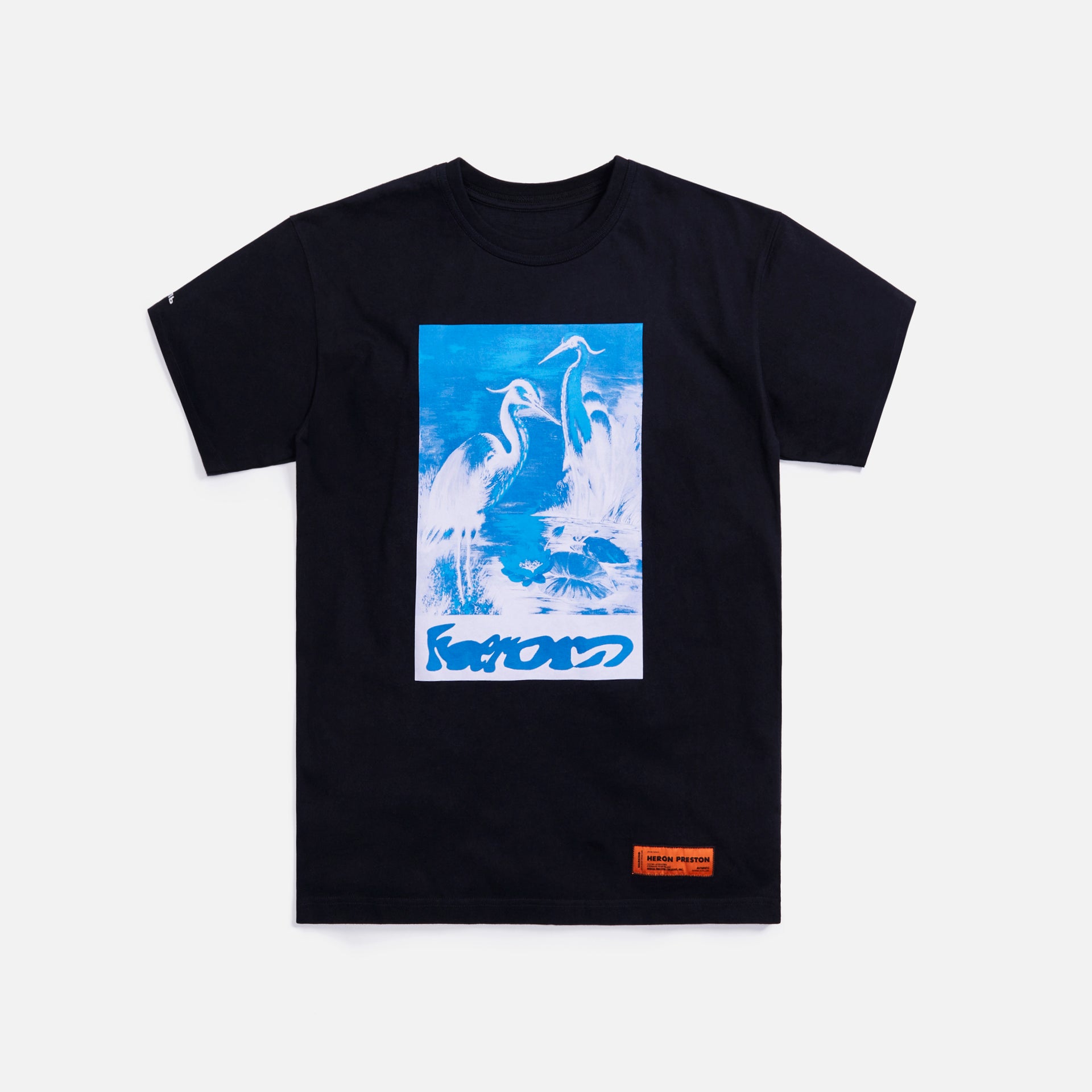 Heron Preston OS Herons Captcha Tee - Black / Light Blue