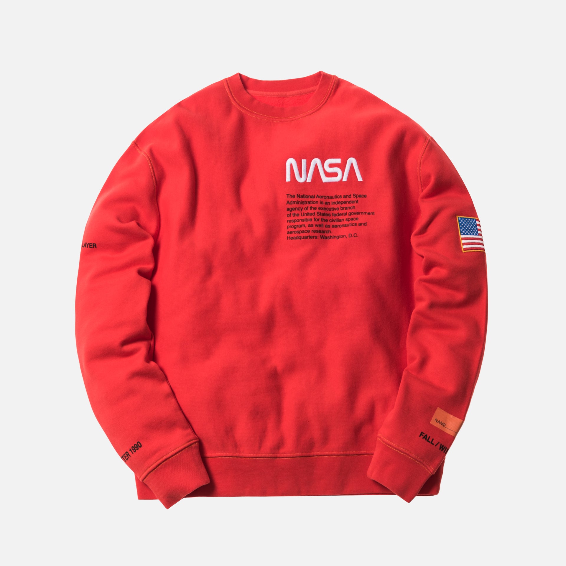 Heron Preston x NASA Crewneck - Red / Orange