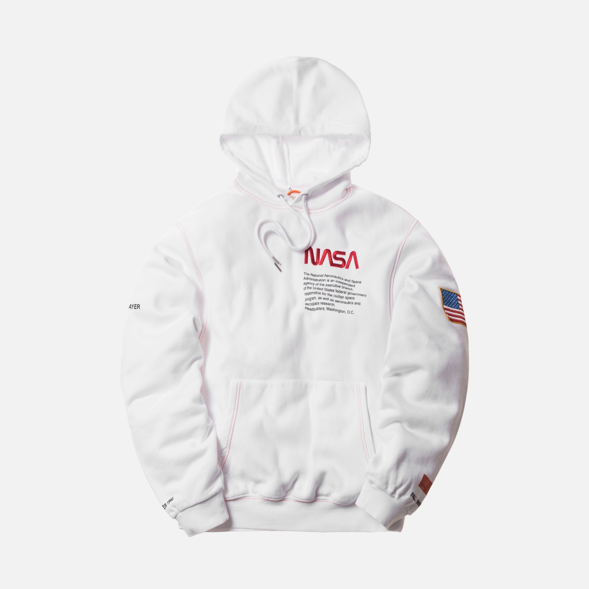 Heron Preston x NASA Hoodie - White / Orange