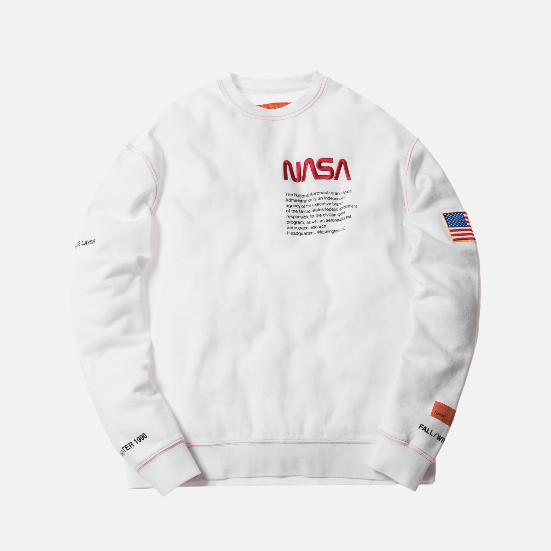 Heron Preston x NASA Crewneck - White / Orange