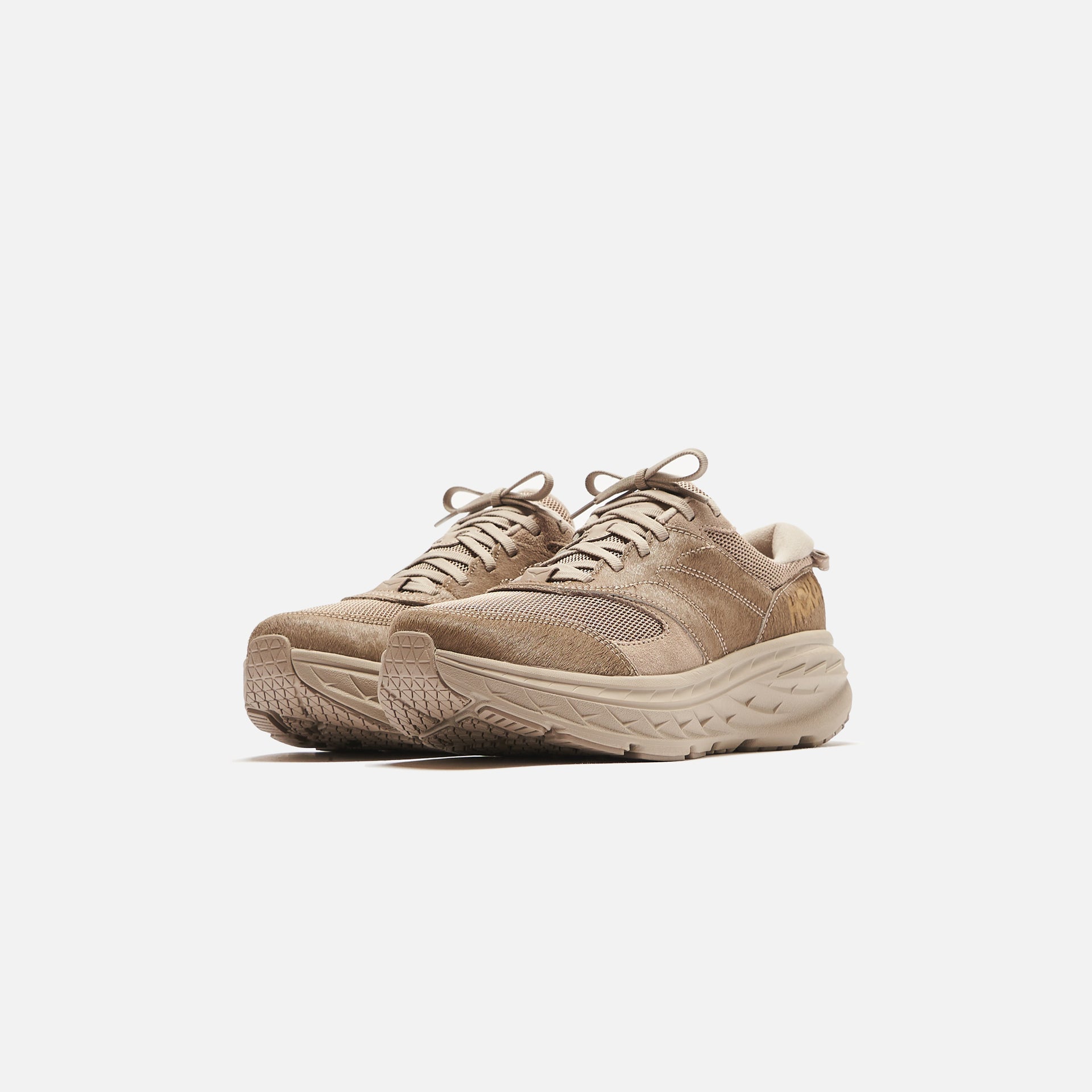 Hoka x EG Bondi L Cow Hair - Simply Taupe