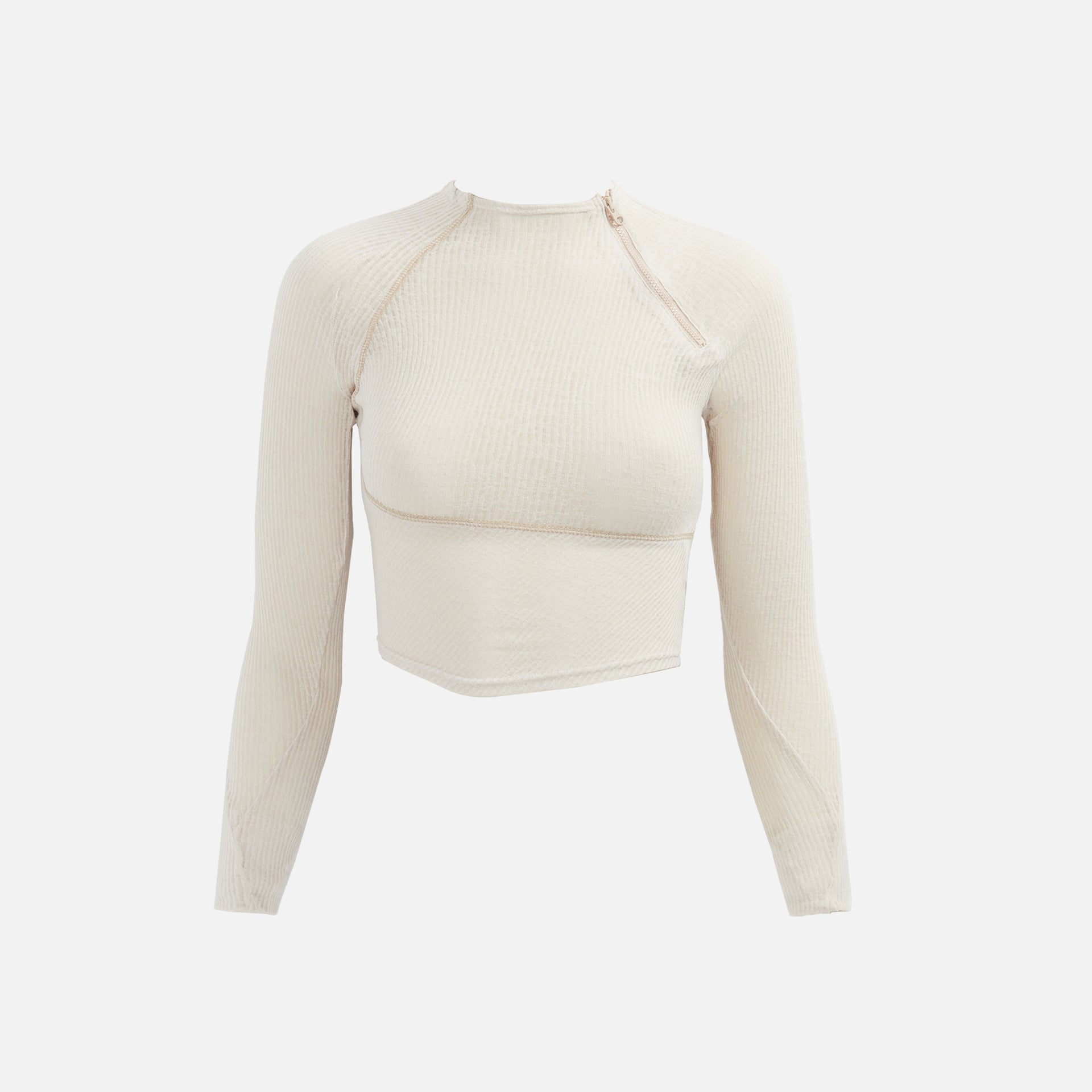 Hyein Seo Helix Long Sleeve Top - Ivory