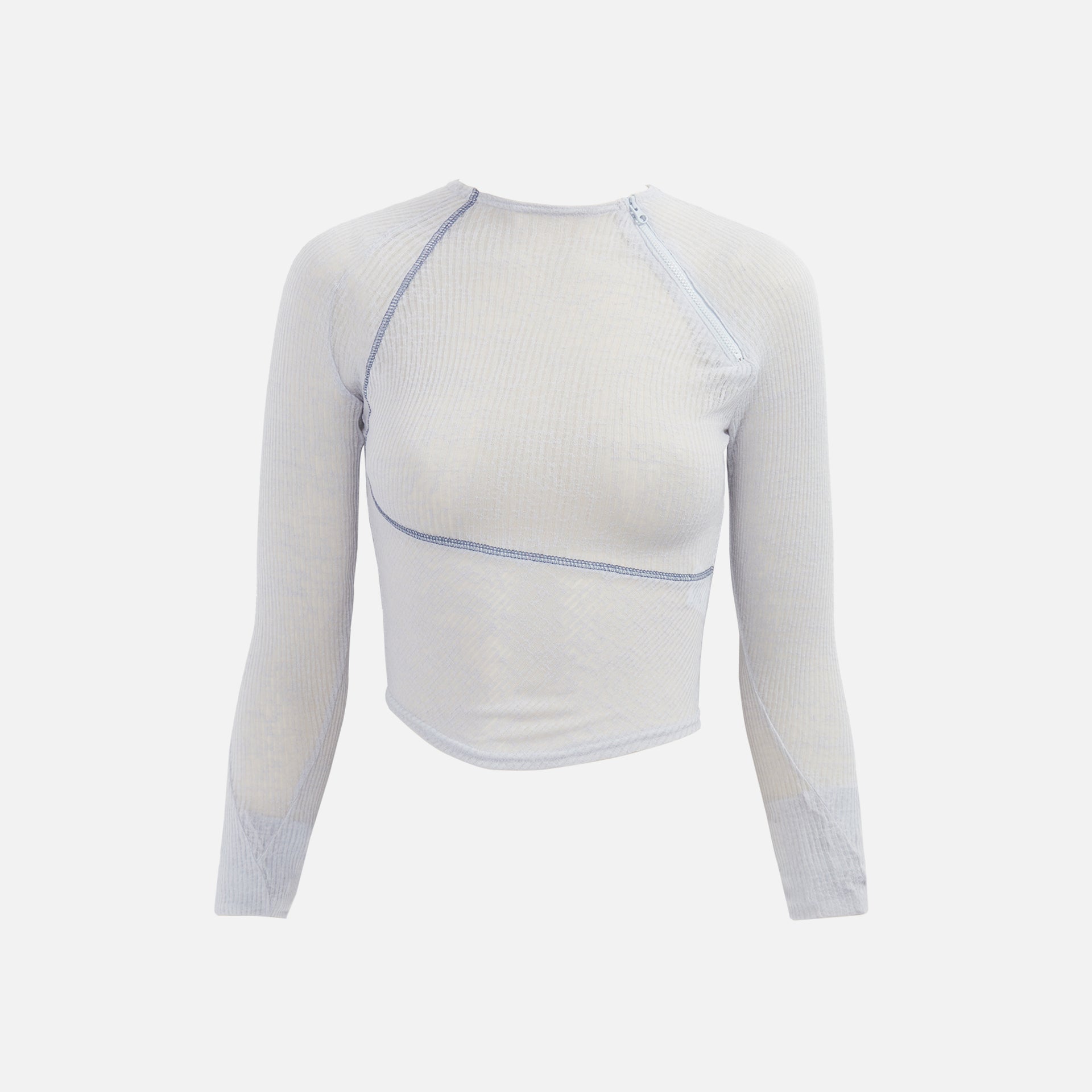 Hyein Seo Helix Long Sleeve Top - Sky Blue