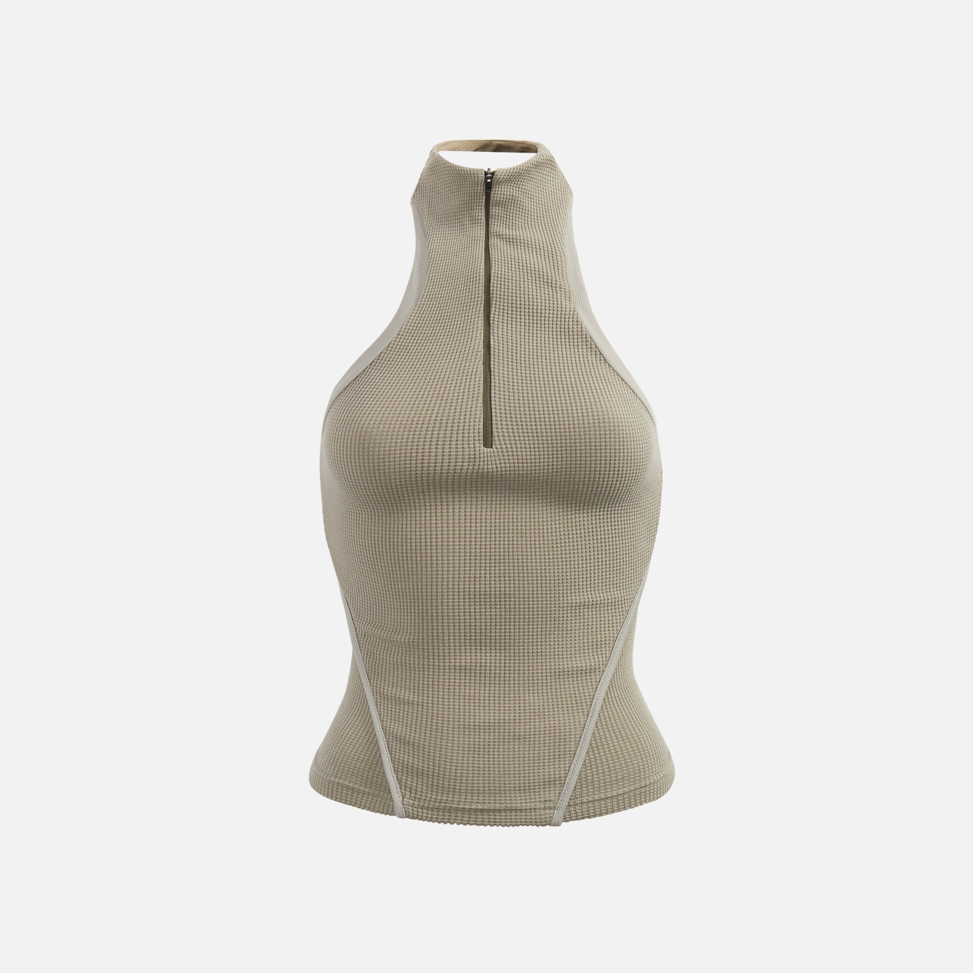 Hyein Seo Half Zip Racerback Top - Foliage Green
