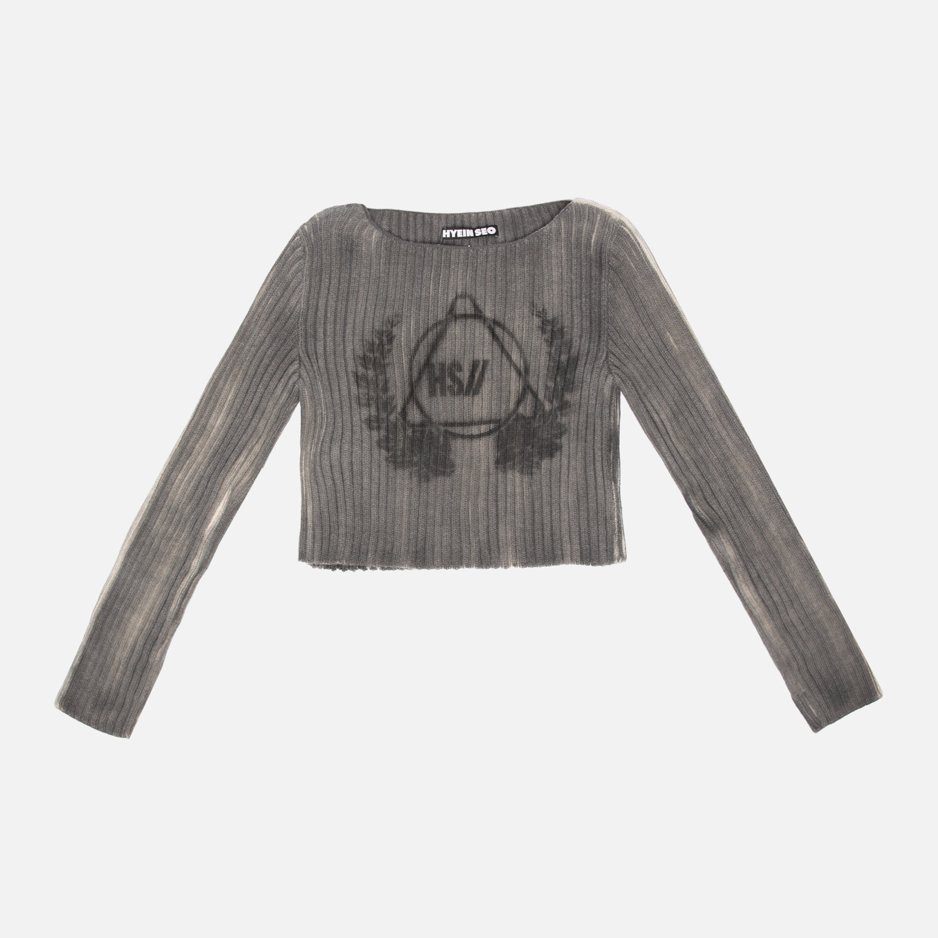 Hyein Seo Cropped Knit Top - Grey