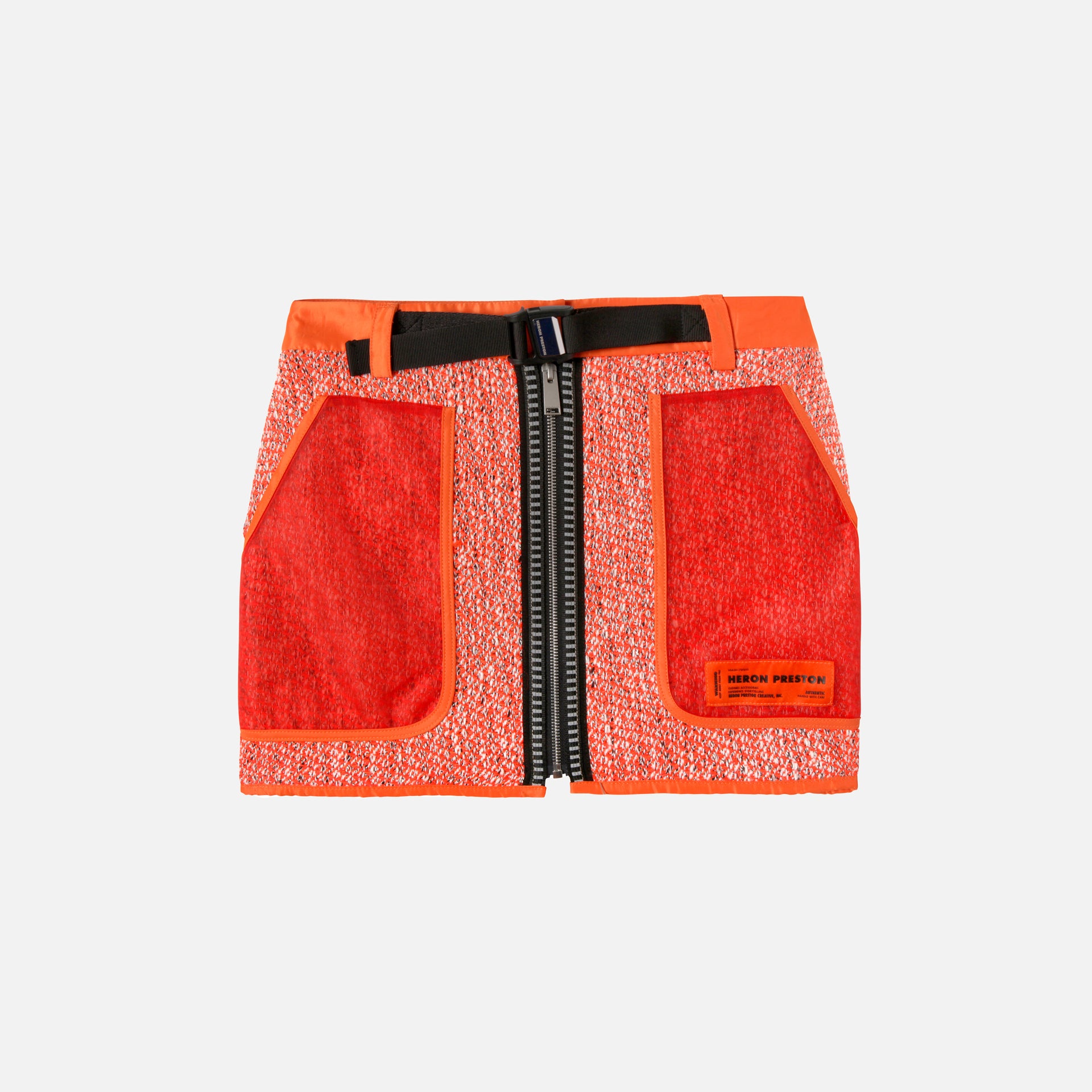 Heron Preston Utility Tweed Skirt - Orange
