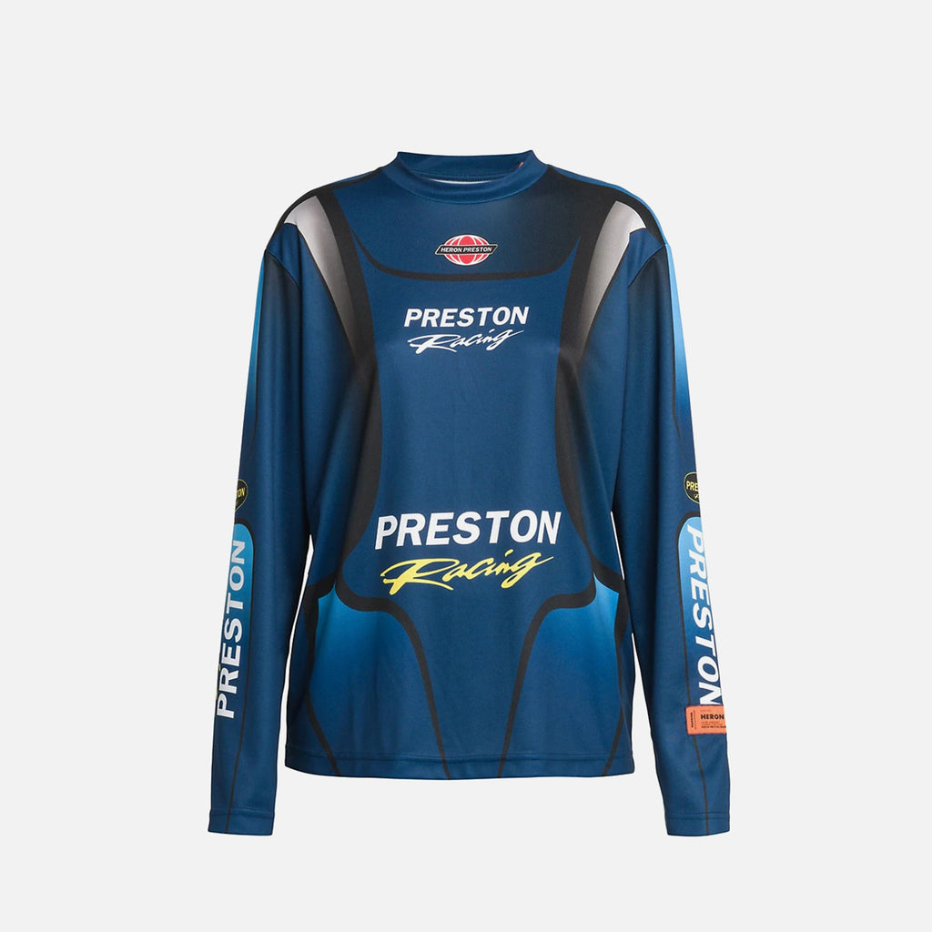 Heron Preston Racing Dry Fit Long Sleeve Tee - Navy Light – Kith