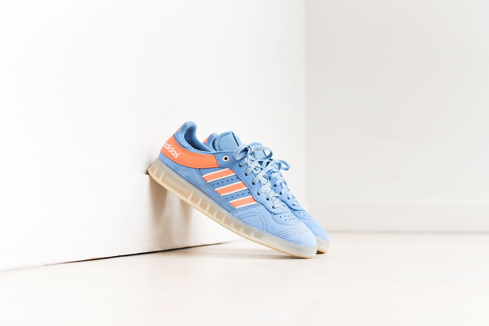 adidas x Oyster Handball Top - Ash Blue / Coral / White Kith adidas x Oyster Handball Top - Ash Blue / Coral / White Kith