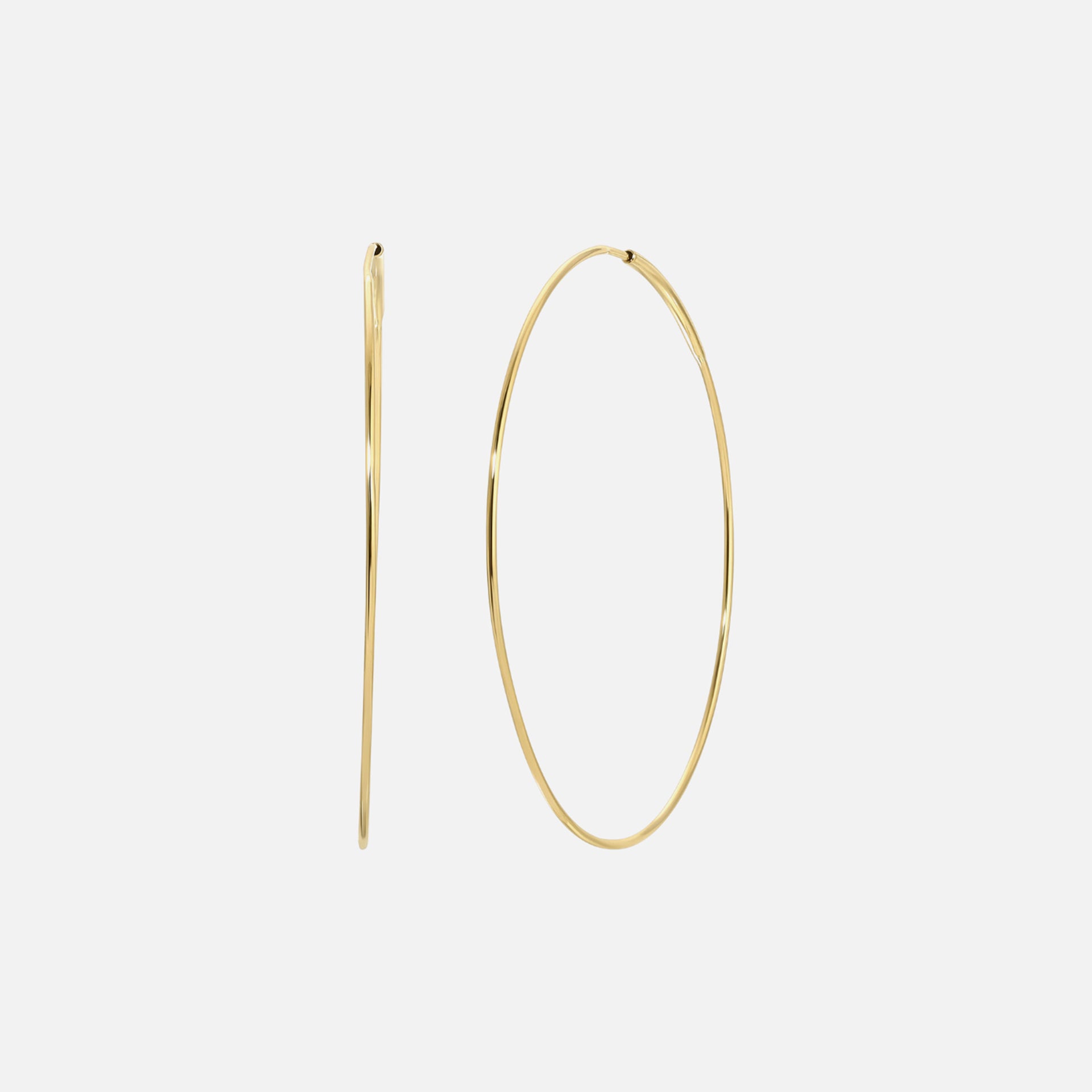 Isa Grutman Large Thin Hoops 14K Gold - Yellow Gold