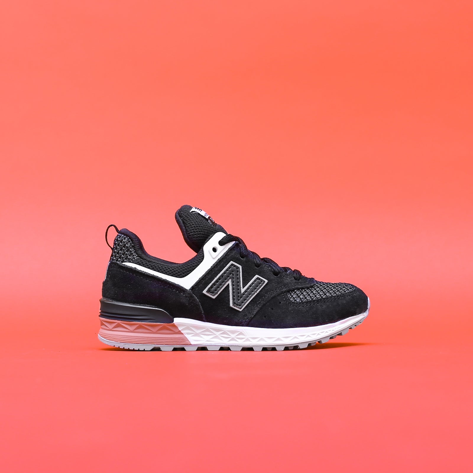 New Balance Kids KFL574CP - Black / Red / White