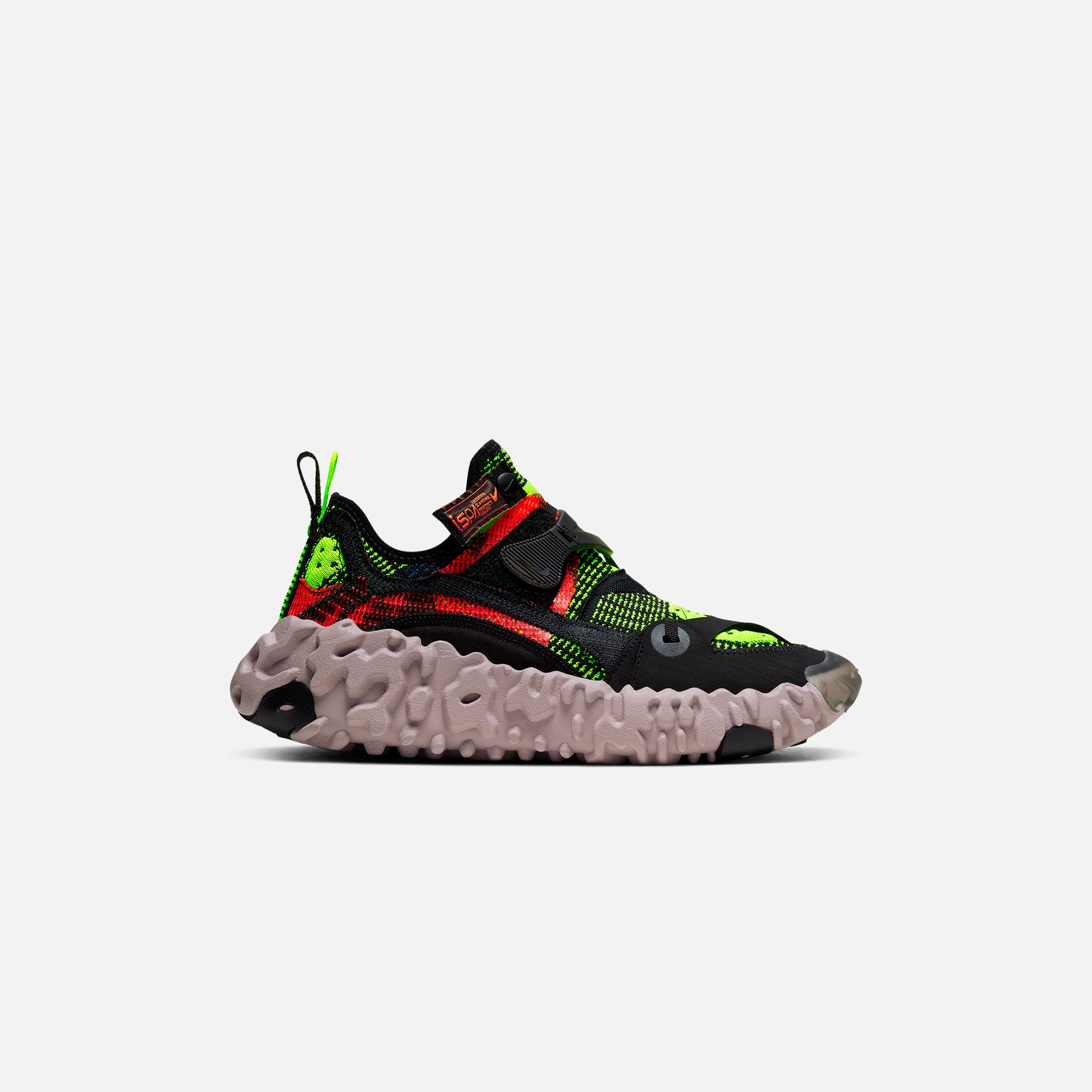 Nike Overreact Flyknit ISPA - Black / Hyper Crimson / Volt / Stone Mauve