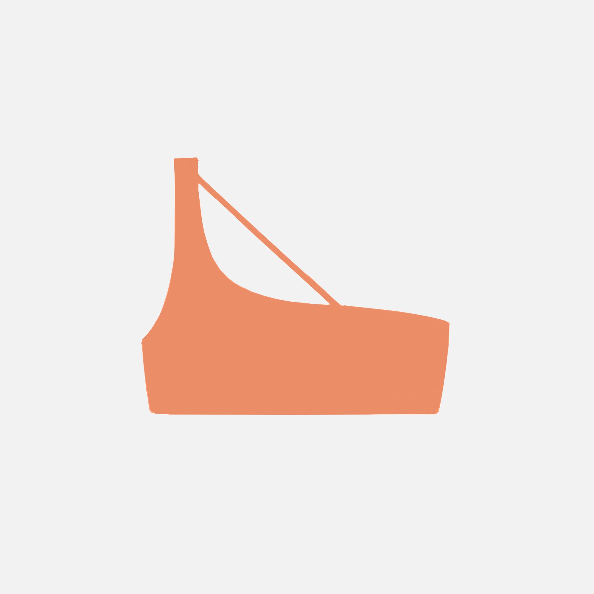 Jade Apex One Shoulder Top - Apricot Orange