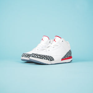 Nike BT Air Jordan 3 Retro - White / Fire Red / Cemet Grey