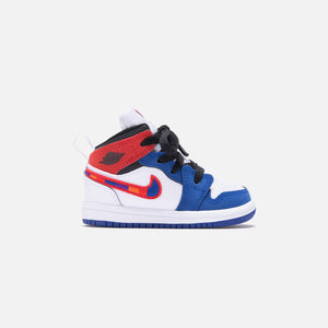 Nike Toddler Air Jordan 1 Mid SE - White / University Red / Rush Blue / Black