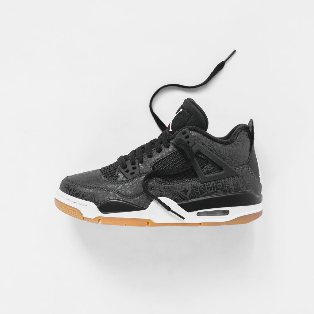 Jordan 4 best sale black white gum