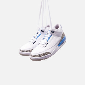 Nike Air Jordan 3 Retro UNC - White / Valor Blue / Tech Grey