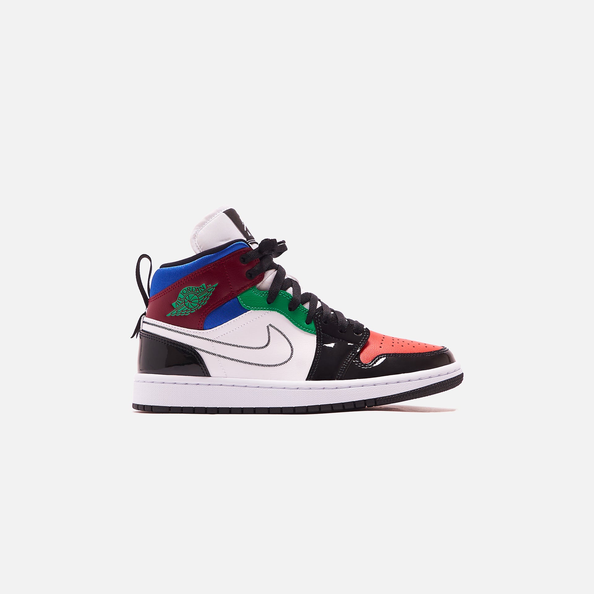 Nike WMNS Air Jordan 1 Mid SE- Black / White / University Red / Hyper