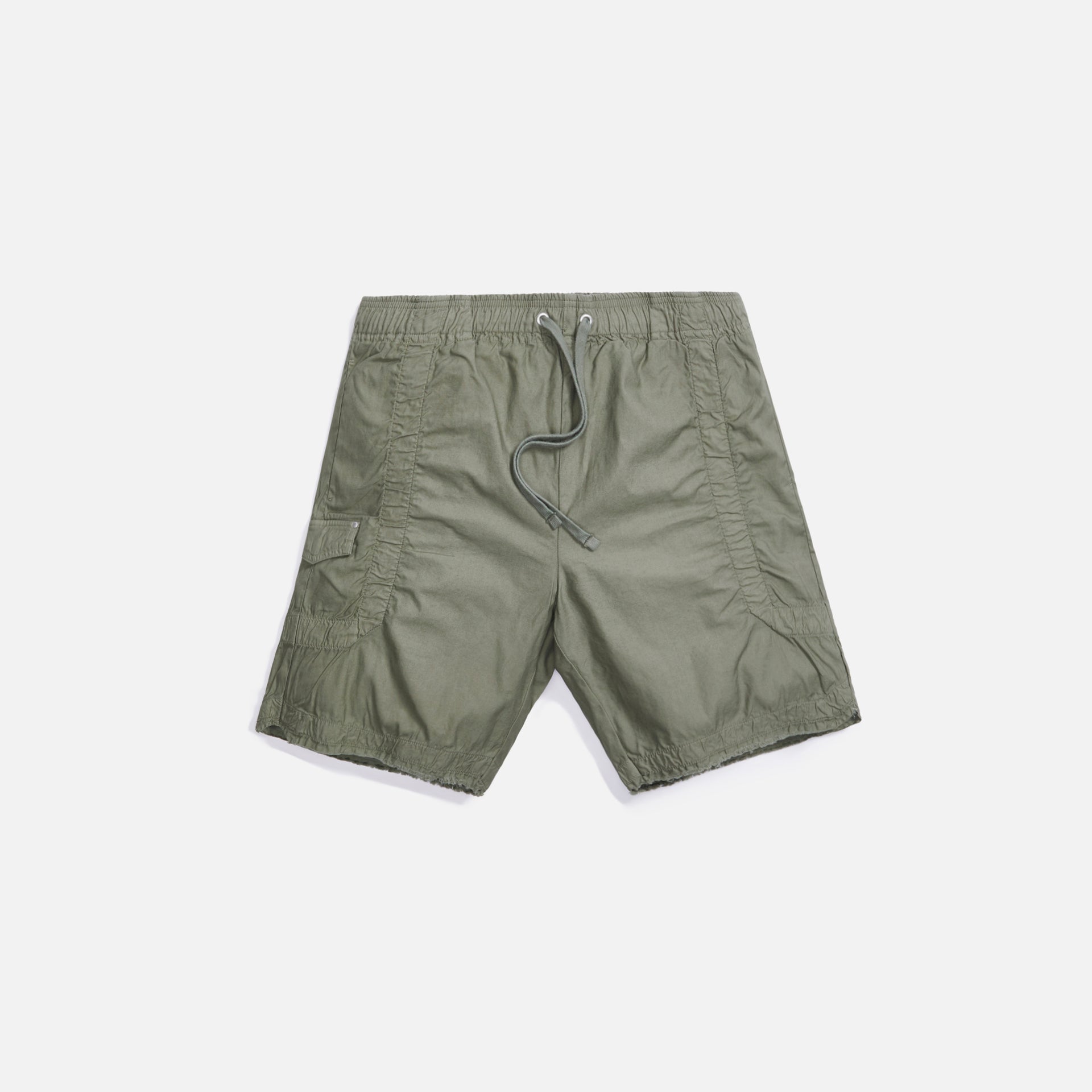 John Elliott Cotton Poplin Frame Shorts - Olive