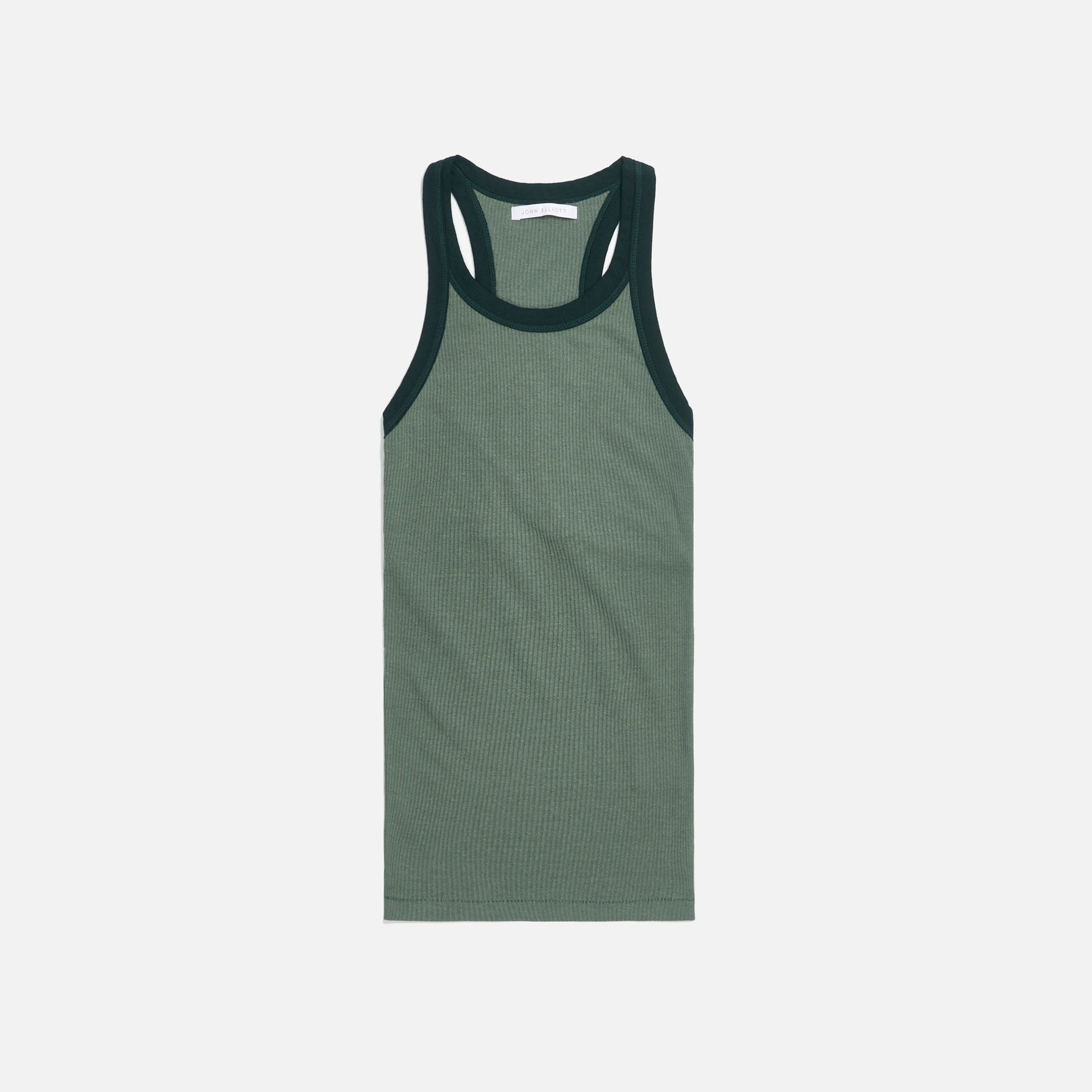 John Elliott Silk Rib Tank - Moss Green