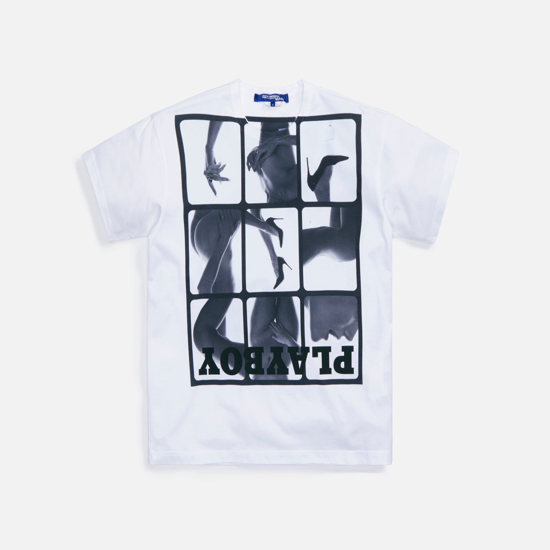 Junya Watanabe Man Cotton Jersey Garment Playboy Print Tee - White